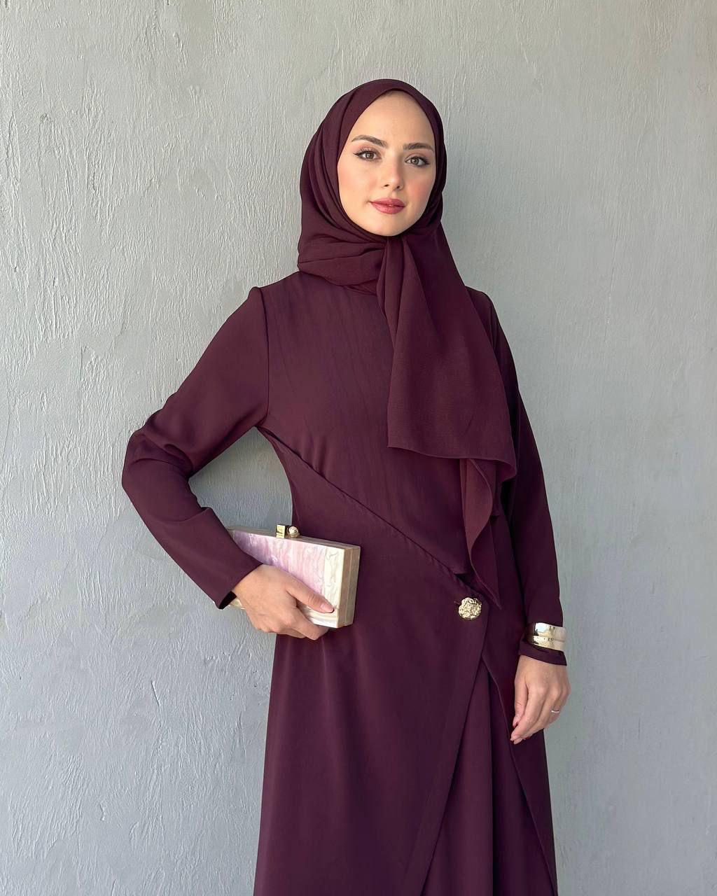 Nala 2-piece Crepe Set - Burgundy