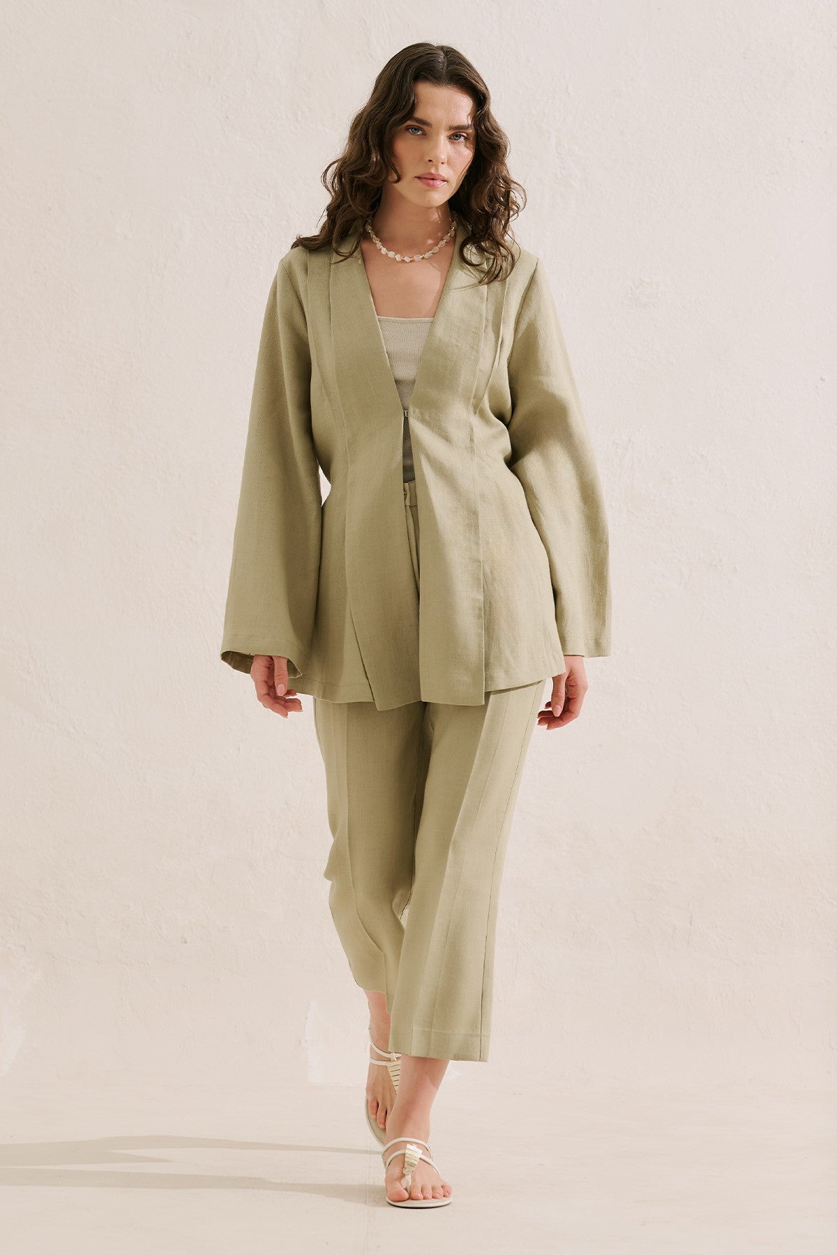 Capri Linen Kimono Jacket