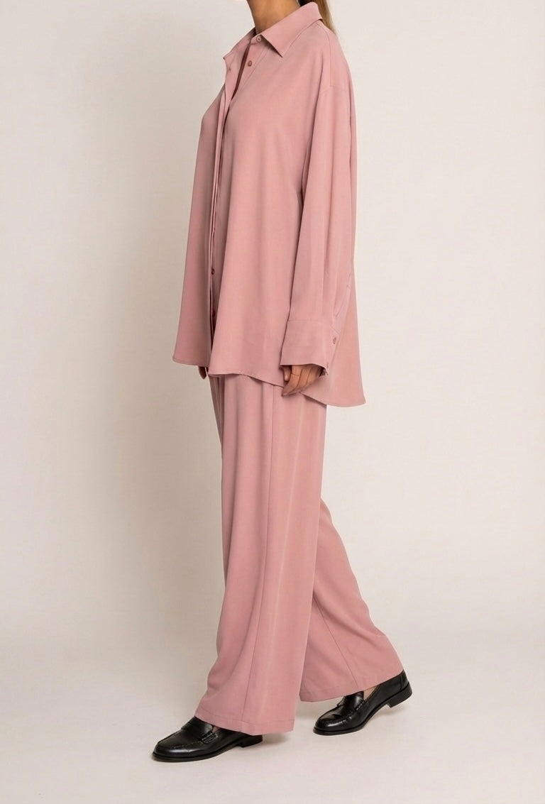 Luxe 2-Piece Crepe Set - Rosy