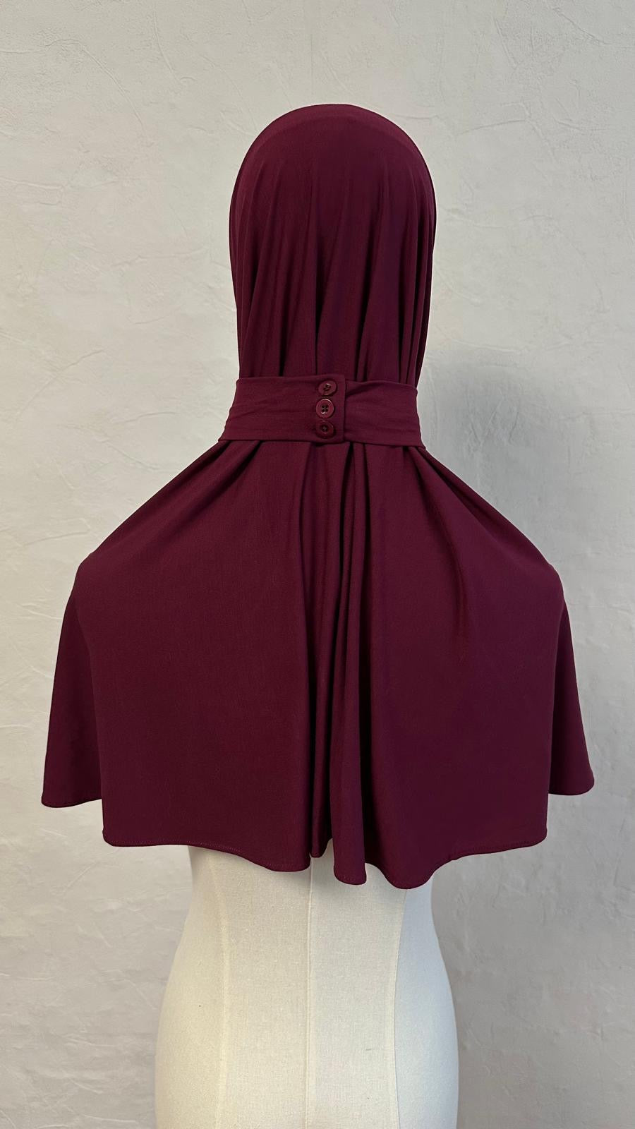 Jersey Bamboo Instant Hijab - Burgundy