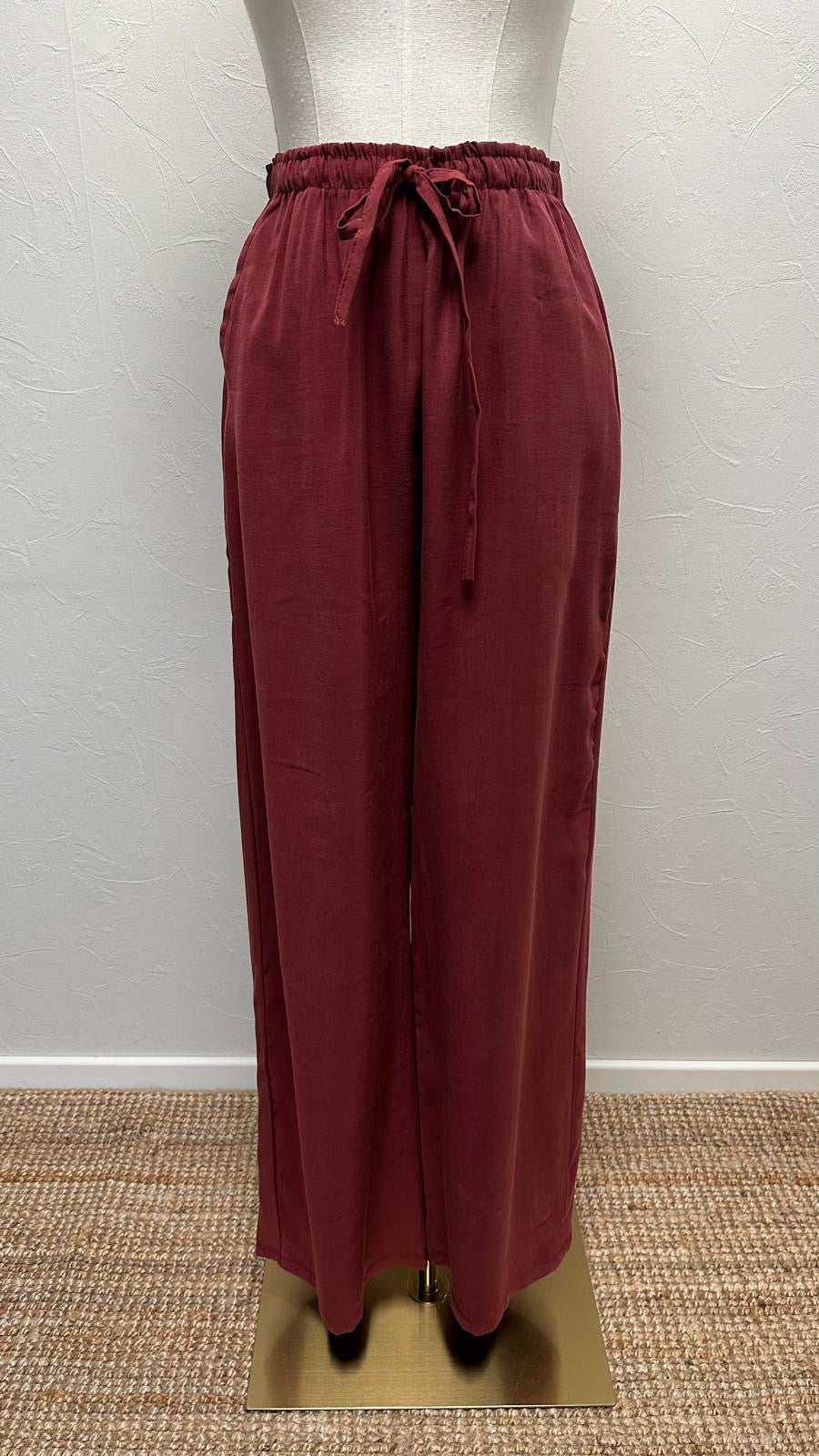 Louise Modal Pants - Burgundy