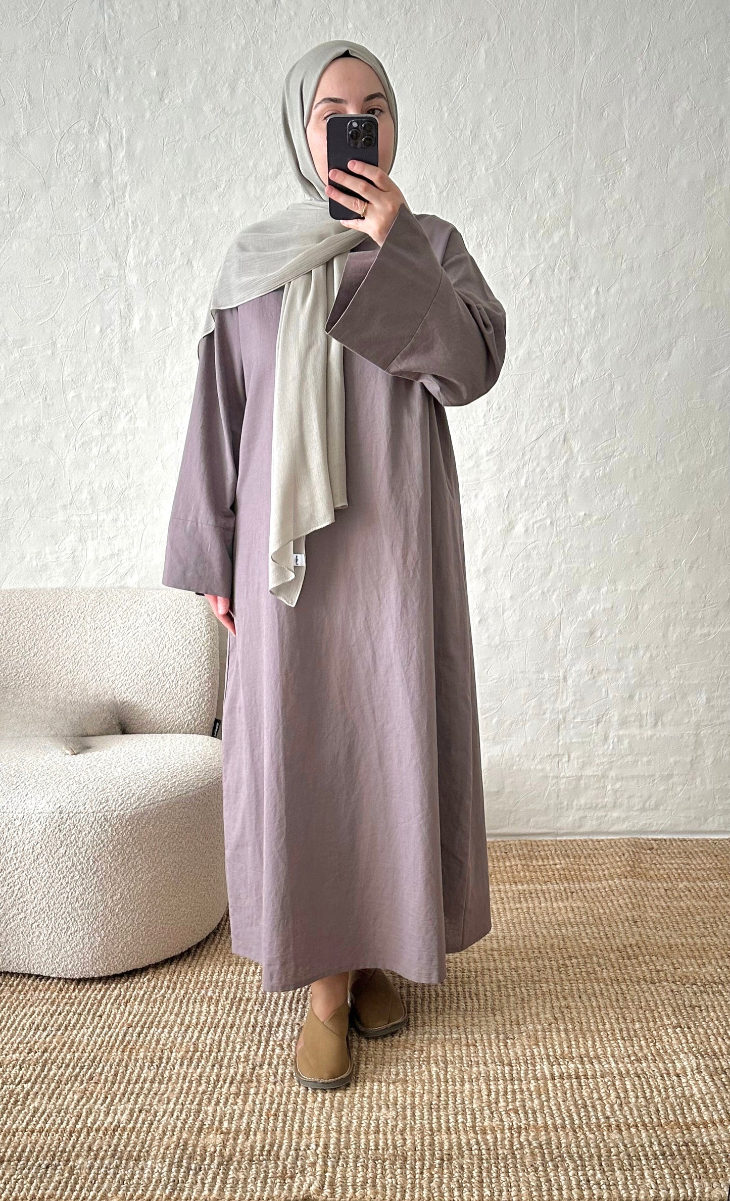 Firuz Linen Dress - Lilac