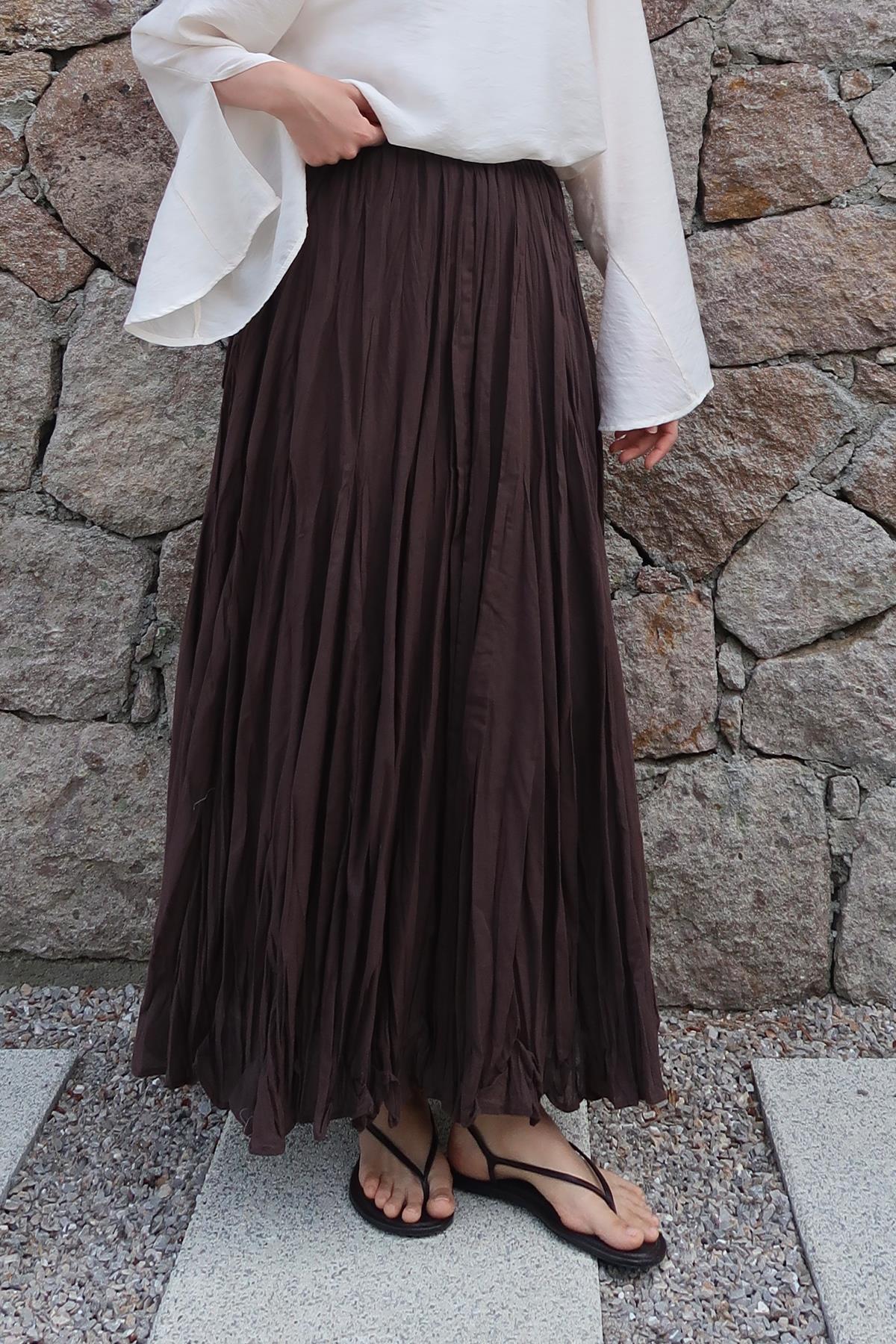 Terra Crush Skirt - Brown