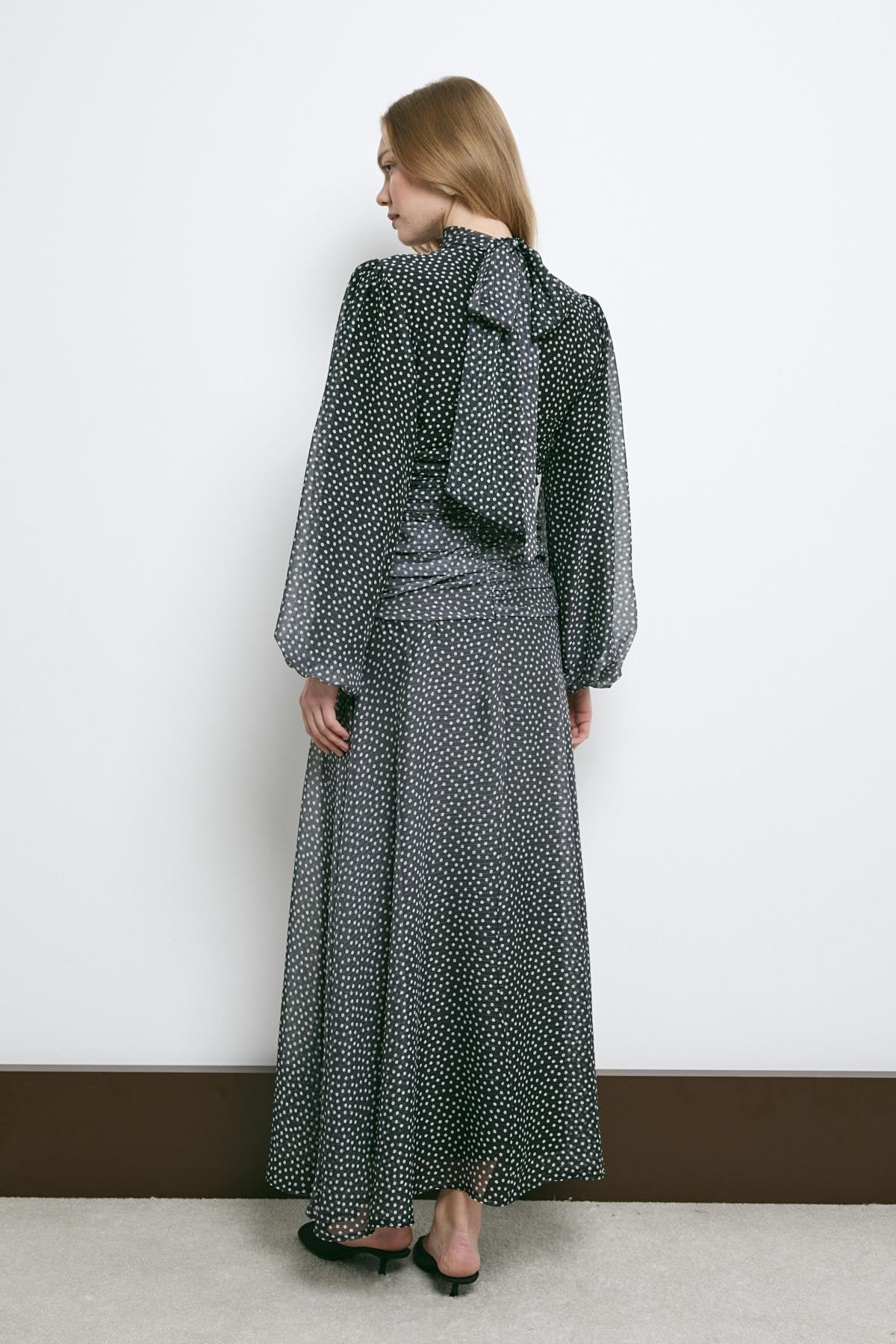 Elise Chiffon Maxi Dress - Black