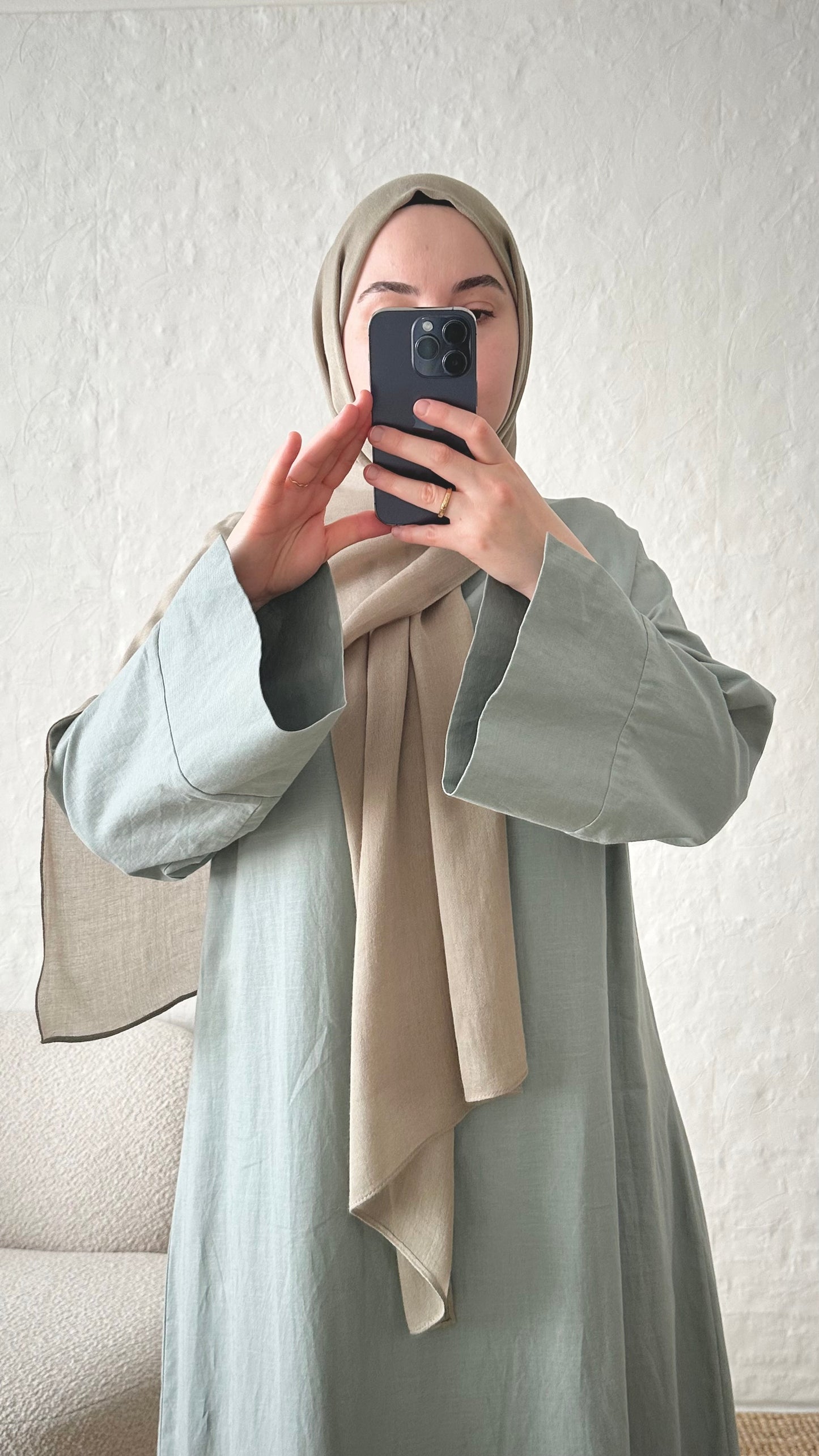 Firuz Linen Dress - Sage Green