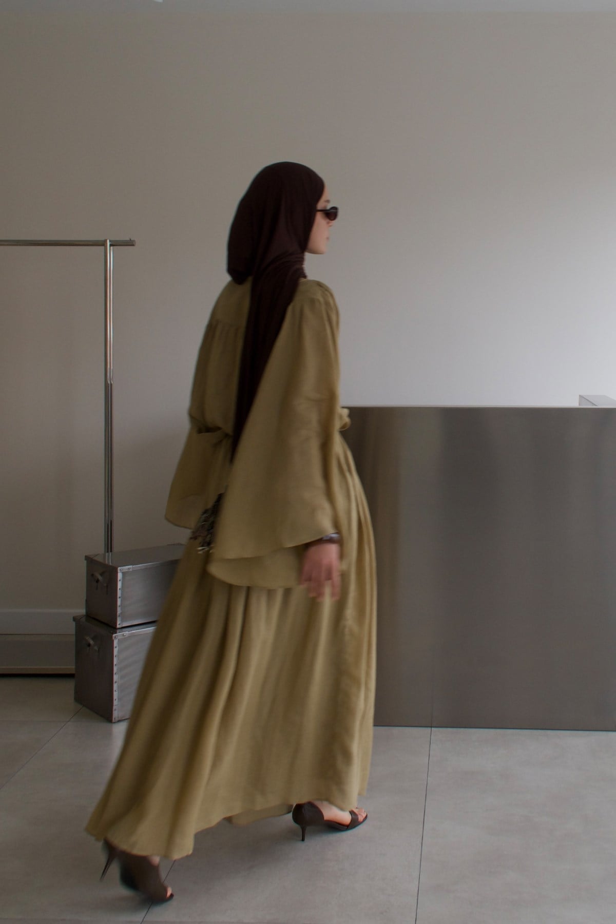 Molie Linen Skirt Set - Warm Olive