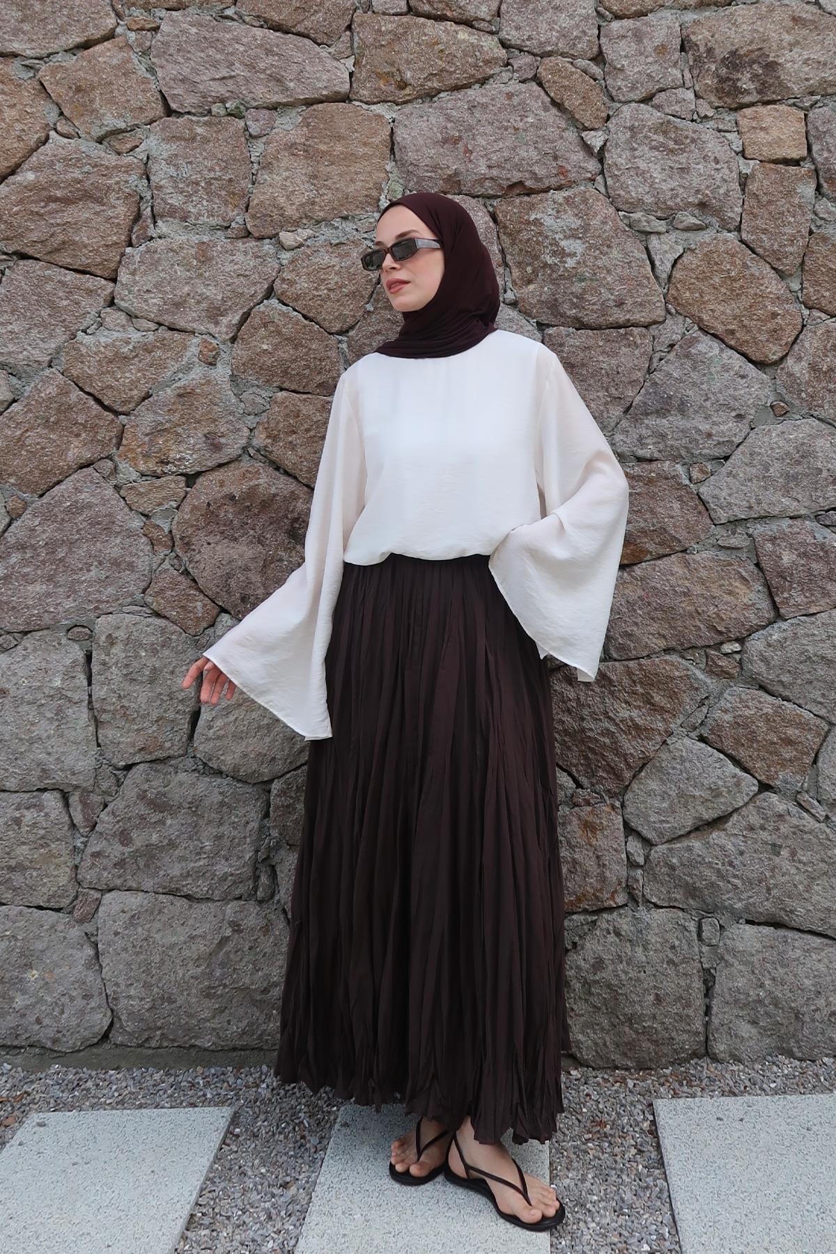 Terra Crush Skirt - Brown