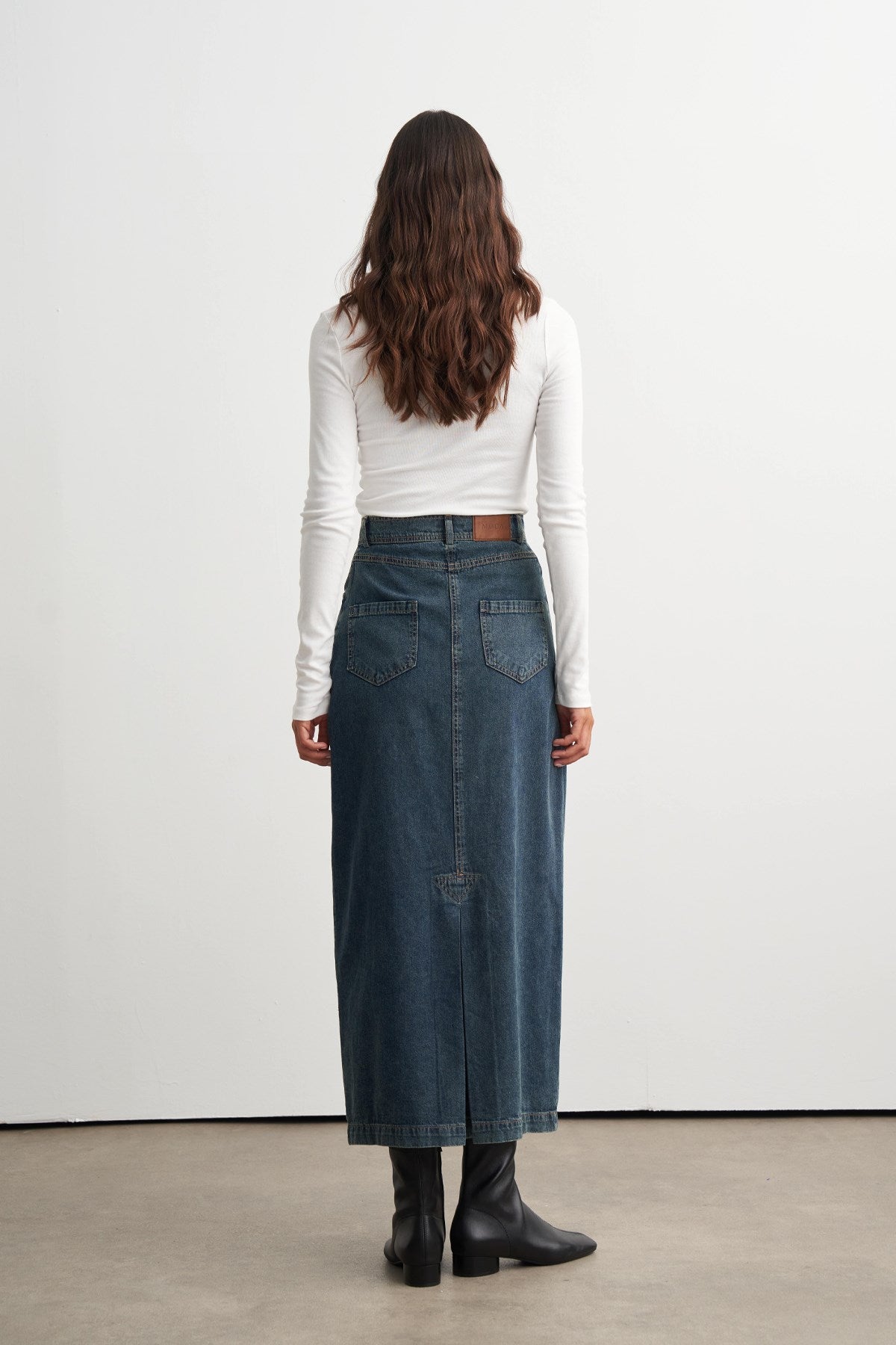 Cendy Denim Pencil Skirt
