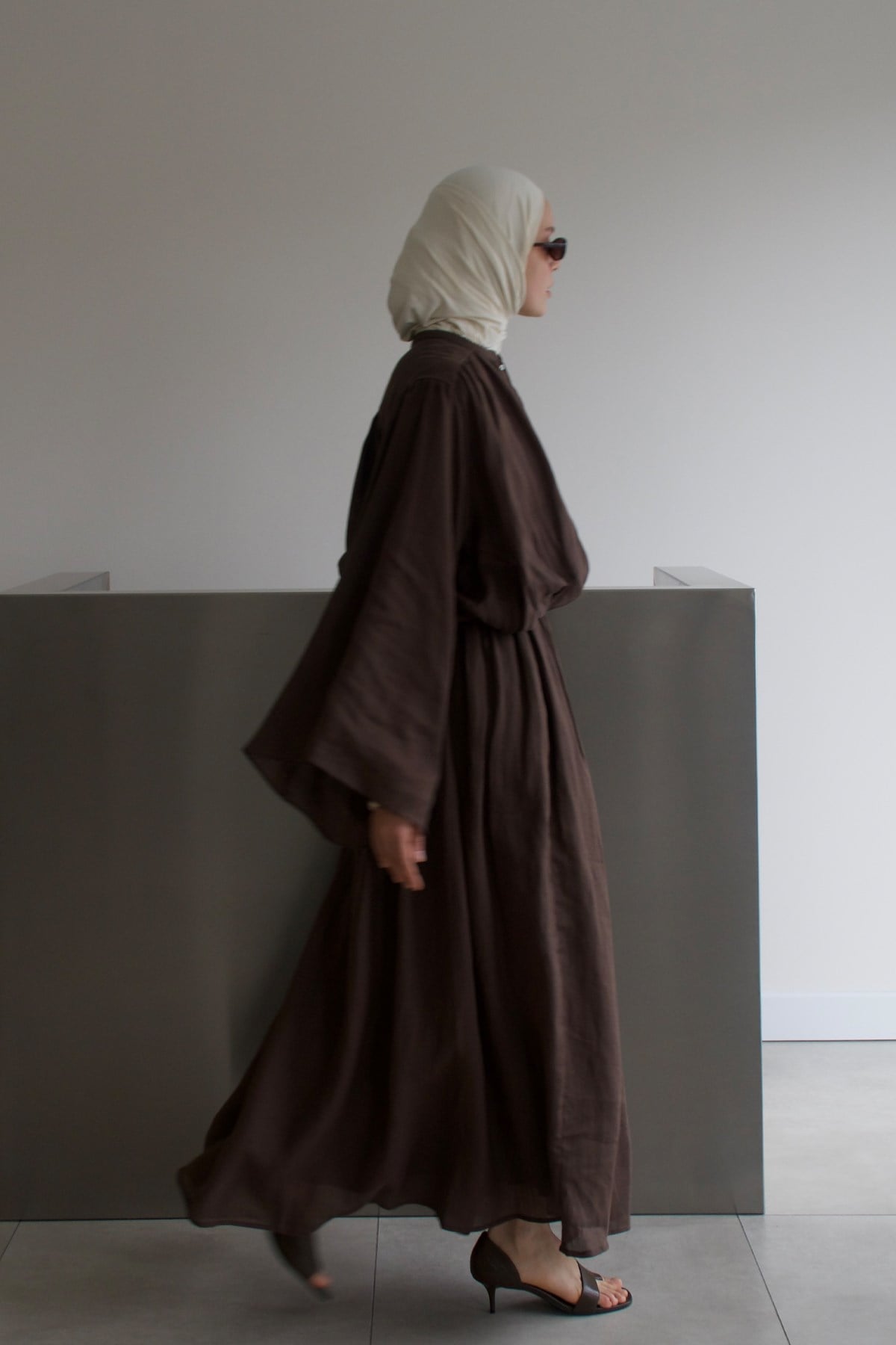 Molie Linen Skirt Set - Dark Brown