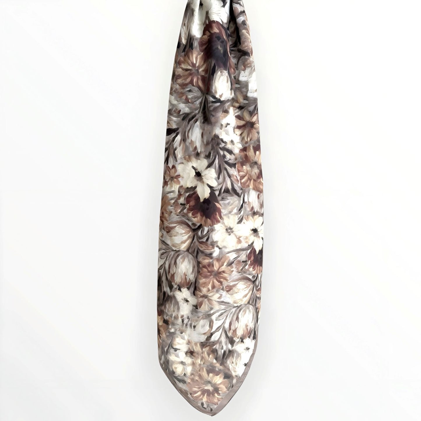 Yale Floral Hijab- Taupe