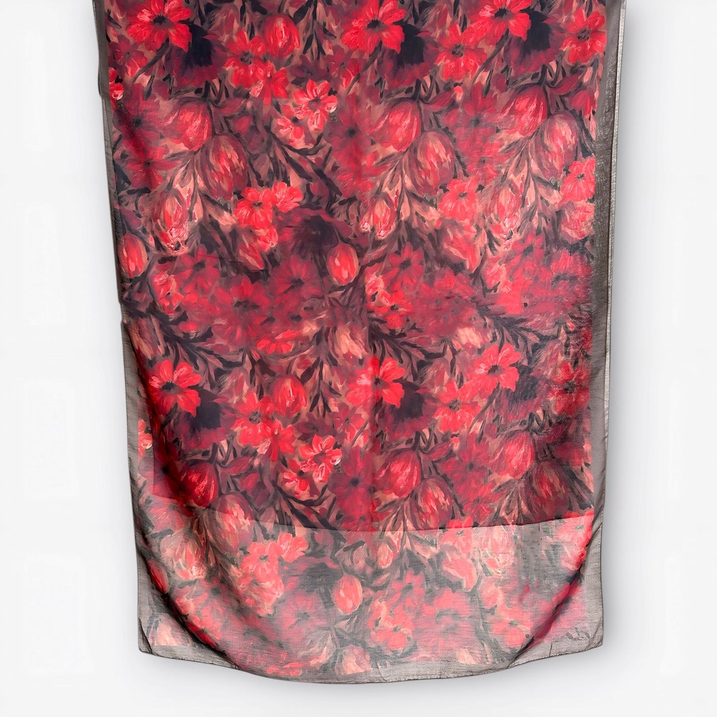Yale Floral Hijab - Maroon