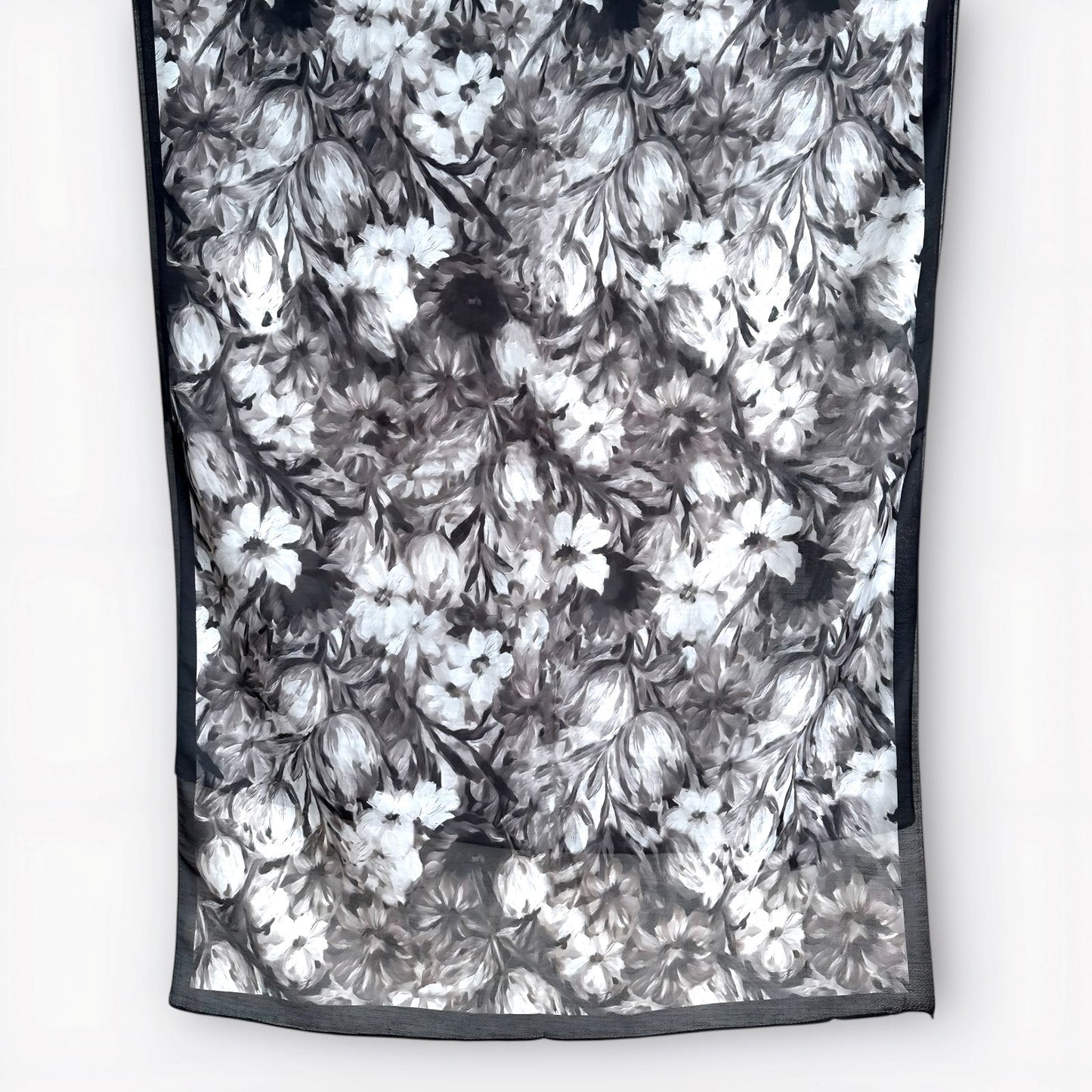 Yale Floral Hijab - Black