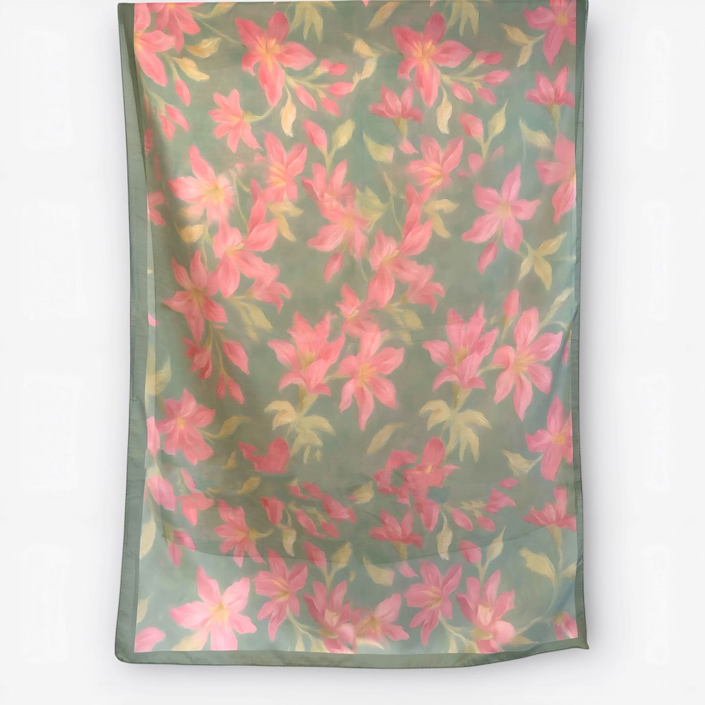 Mirage Floral Hijab-Blush Sage