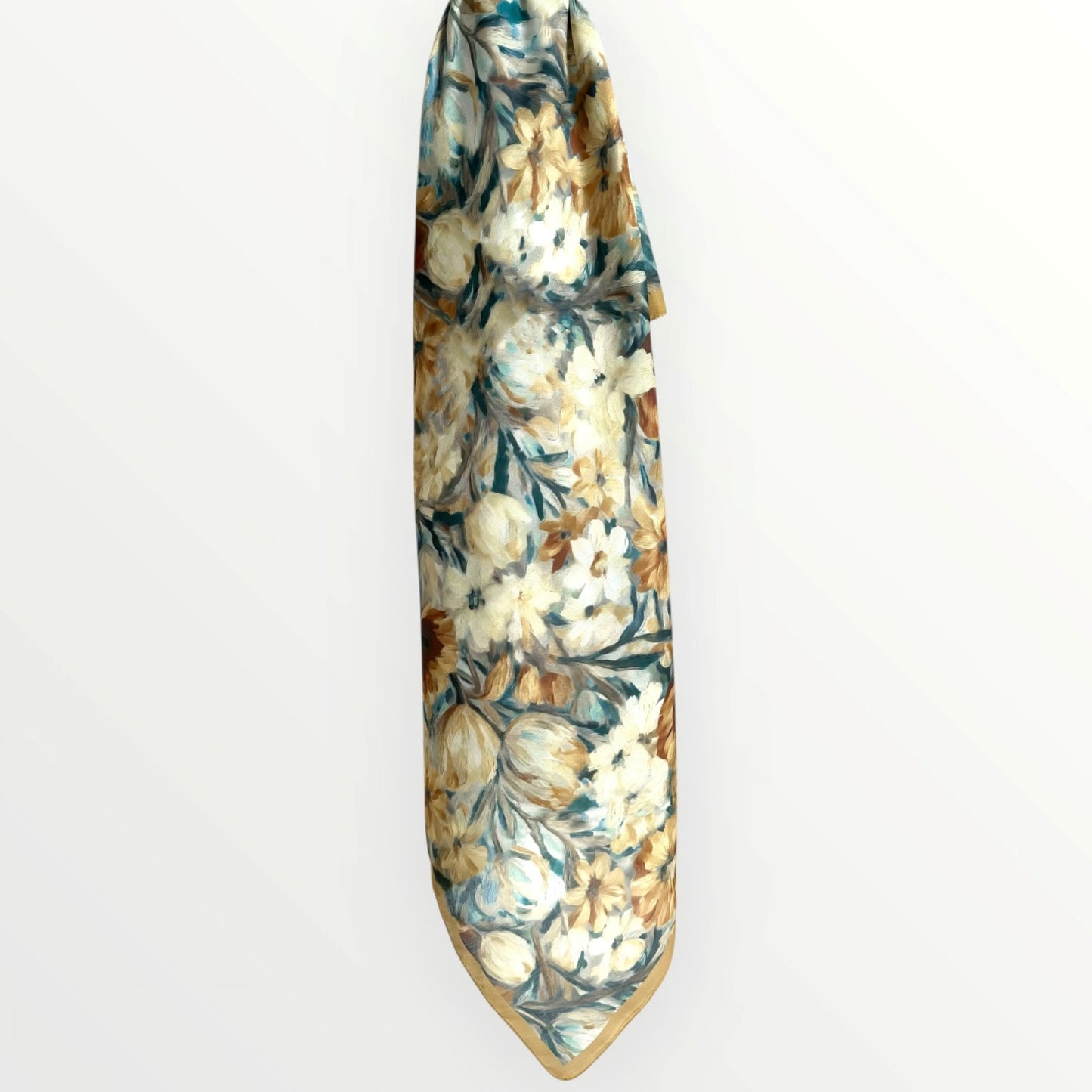 Yale Floral Hijab- Amber Dune
