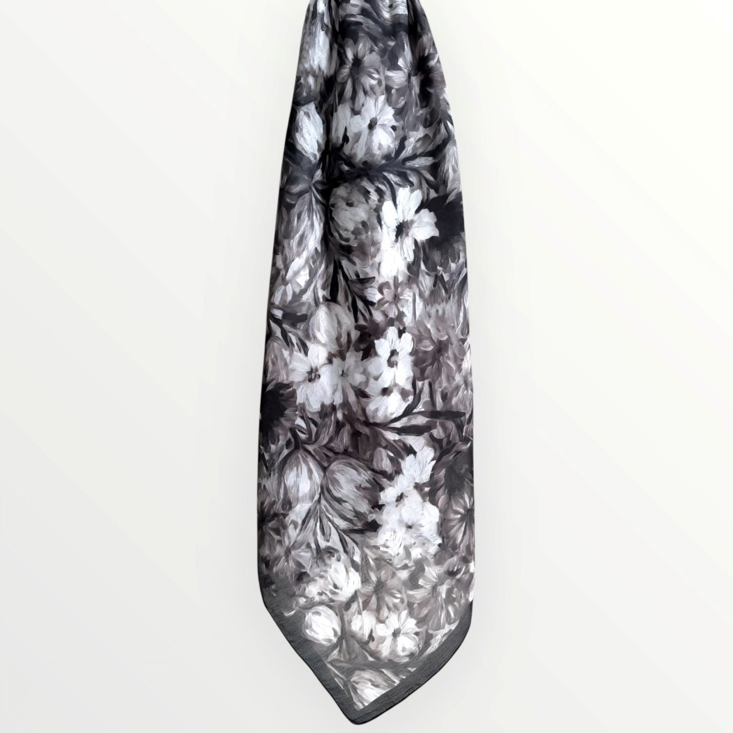 Yale Floral Hijab - Black