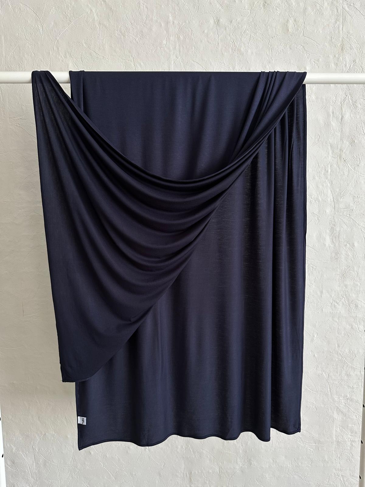 Bamboo Jersey Scarf - Navy Blue