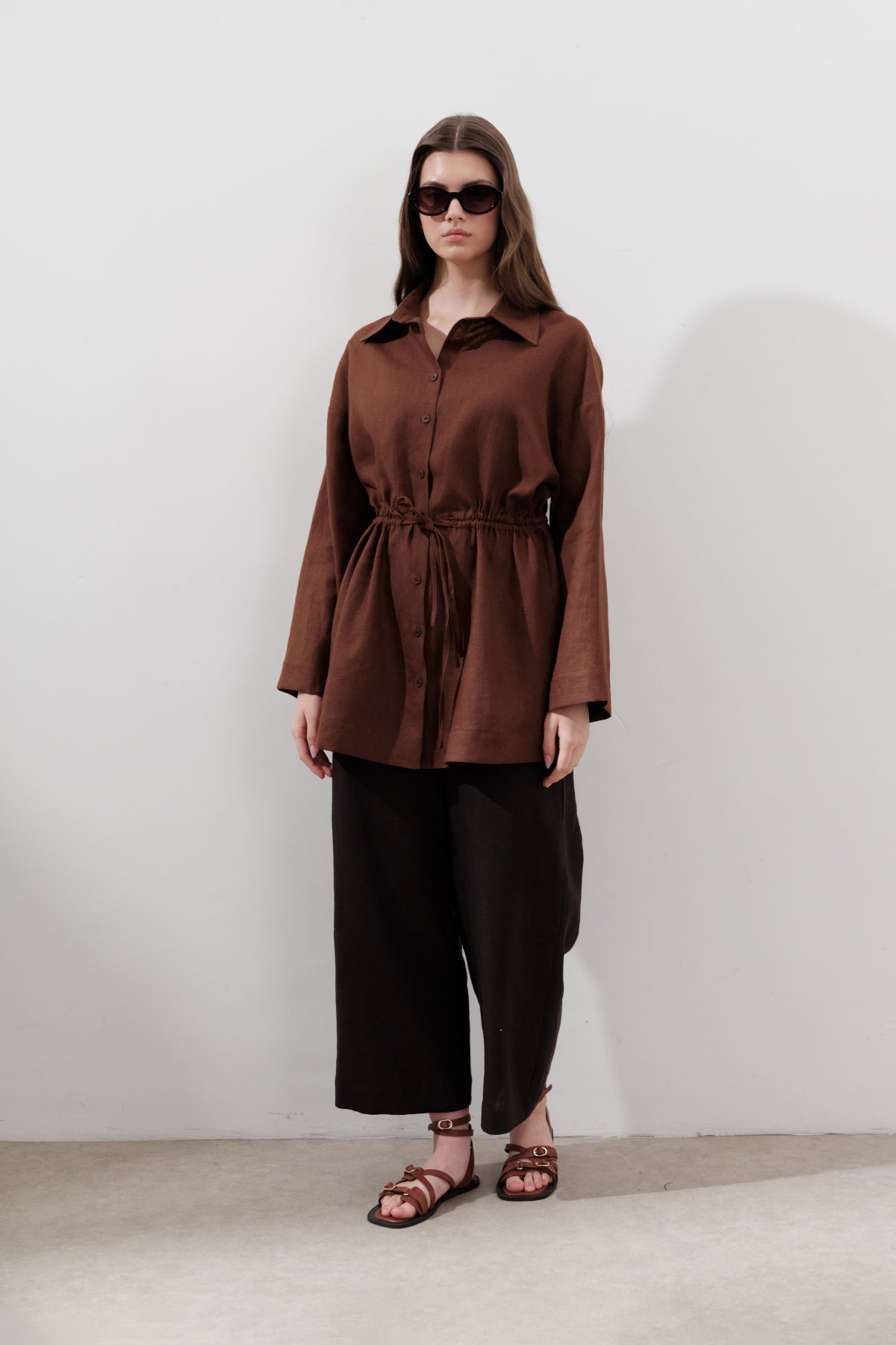 Linen Tie Waist Tunic | Fue Bue Store – Fue-Bue Store