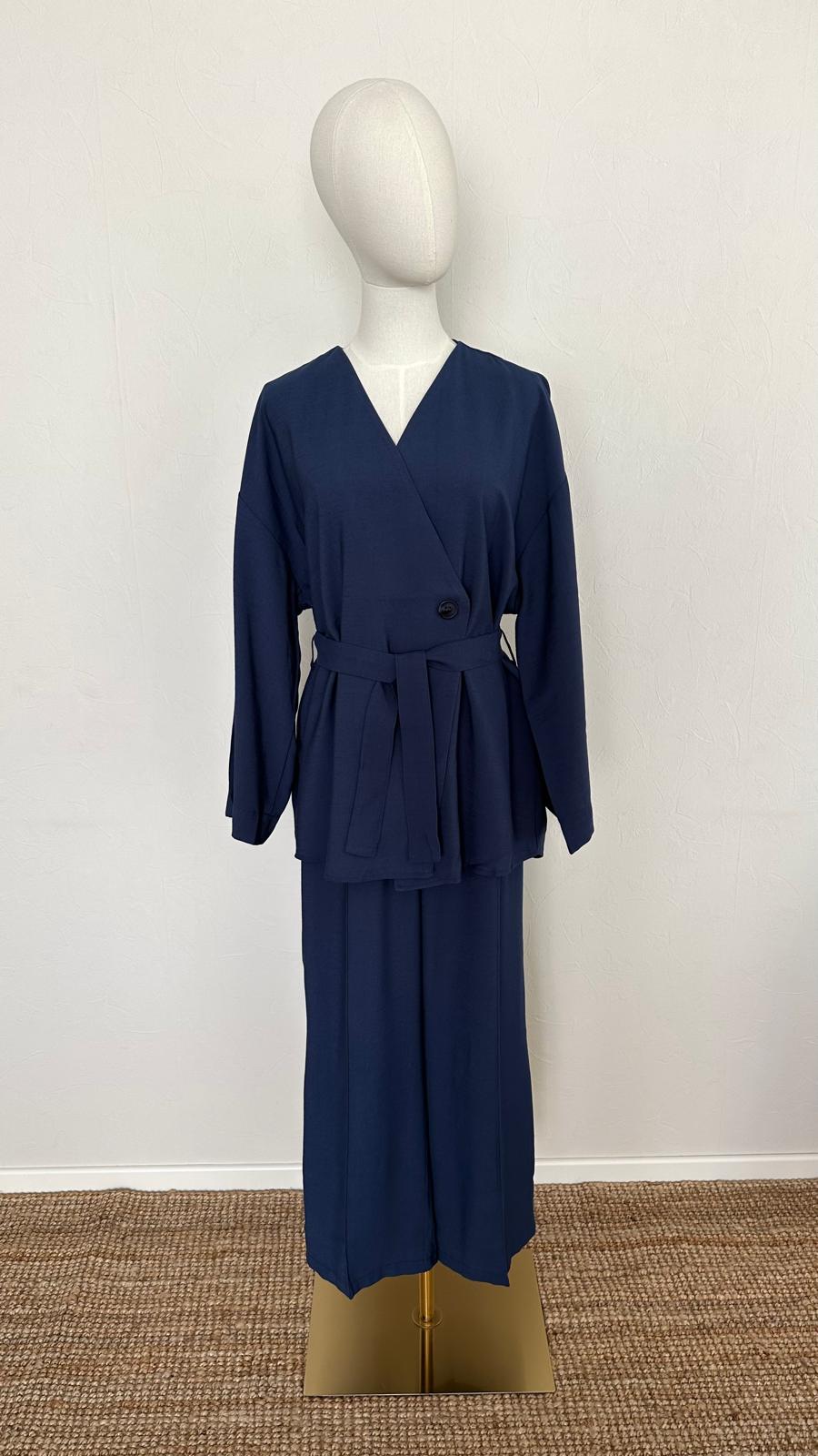 Molie Cotton Set - Navy Blue