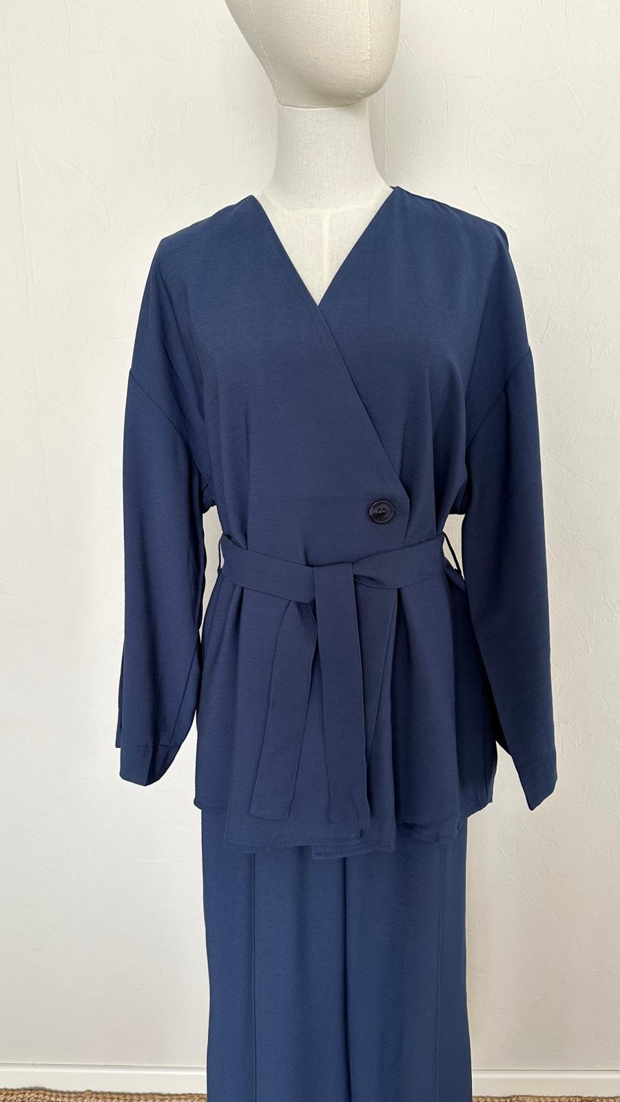 Molie Cotton Set - Navy Blue