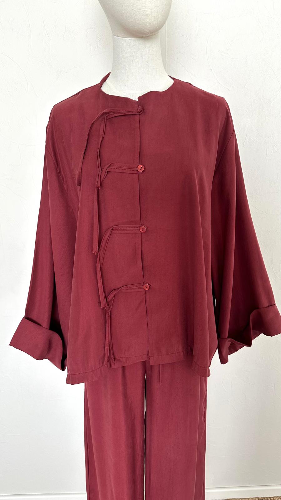 Louise Modal Shirt - Burgundy