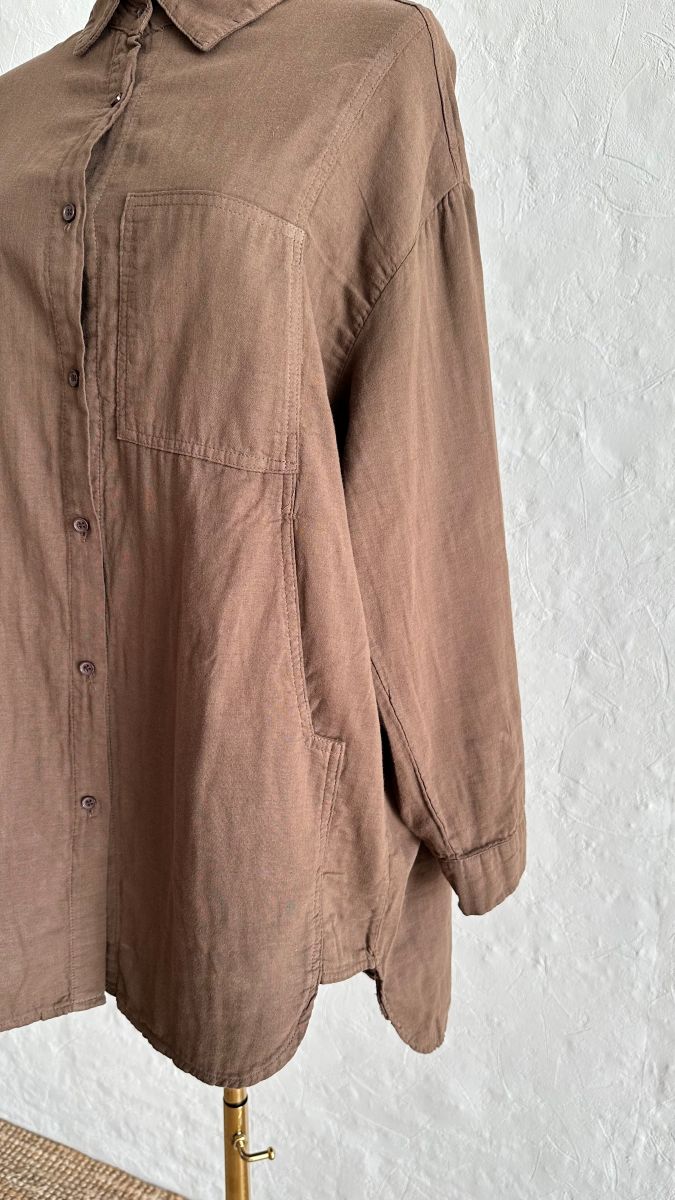 Cotton Shirt - Desert Brown