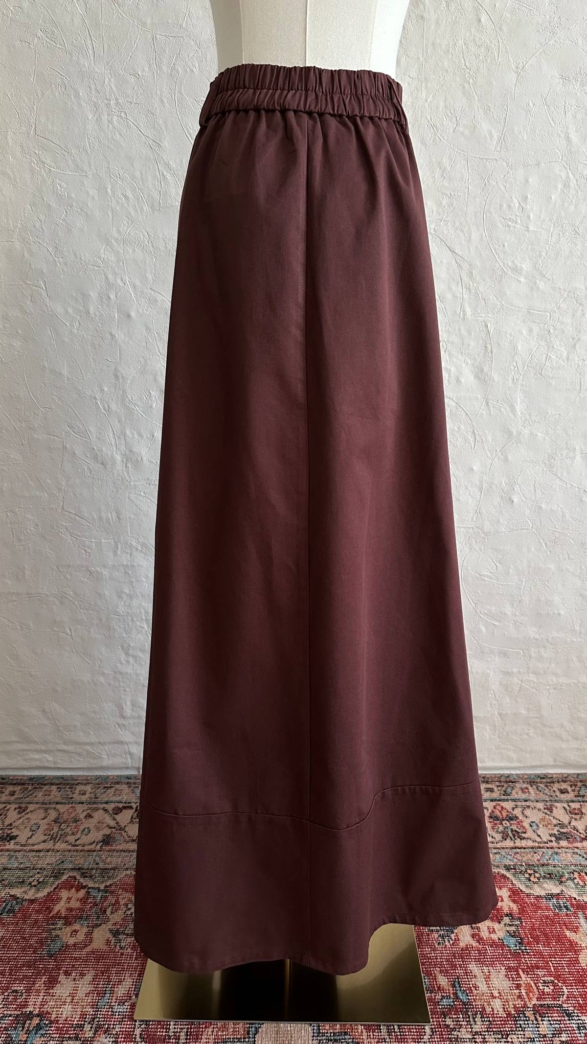 Vela Cotton Skirt & Top Set - Burgundy