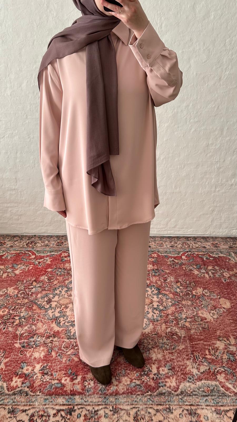 Luxe 2-Piece Crepe Set - Rosy
