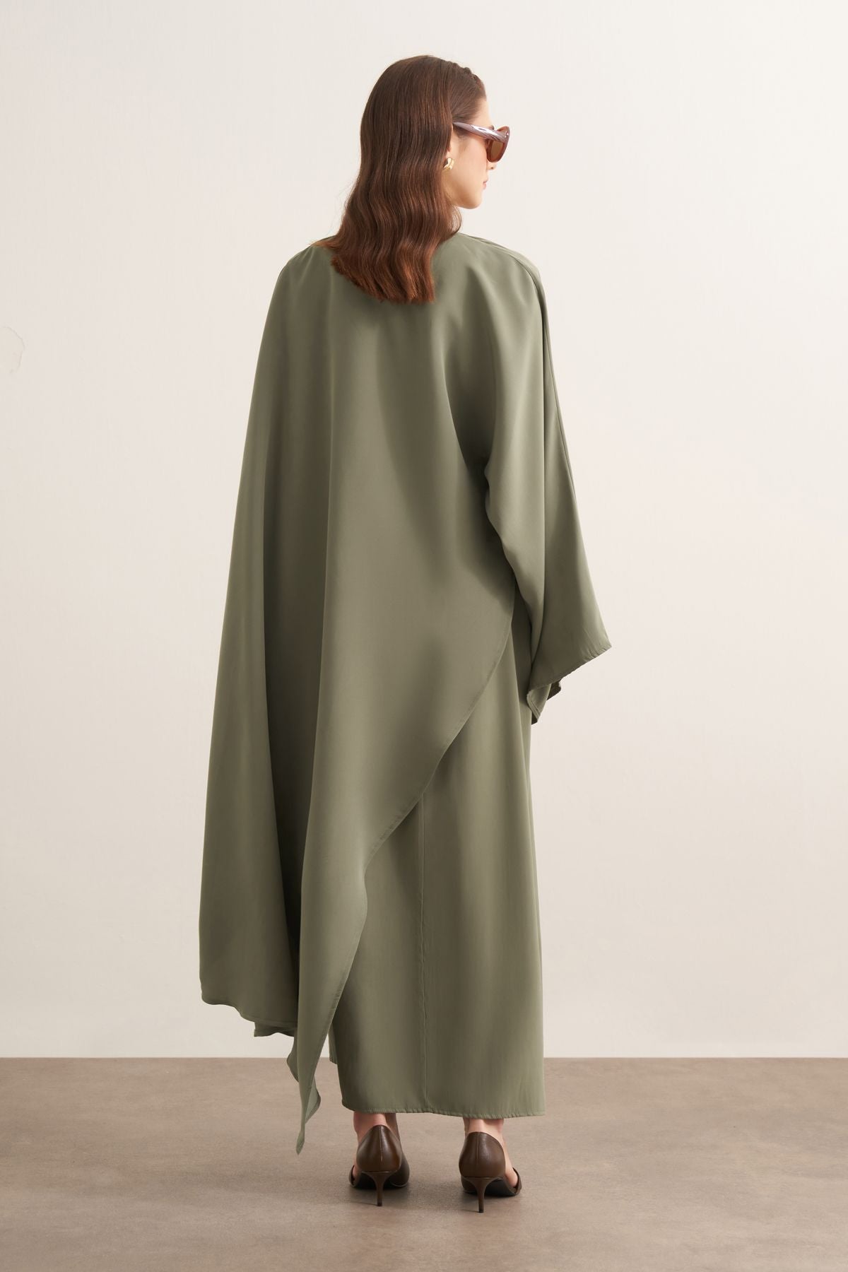 Novera 2-pieces Cupra Dress - Khaki