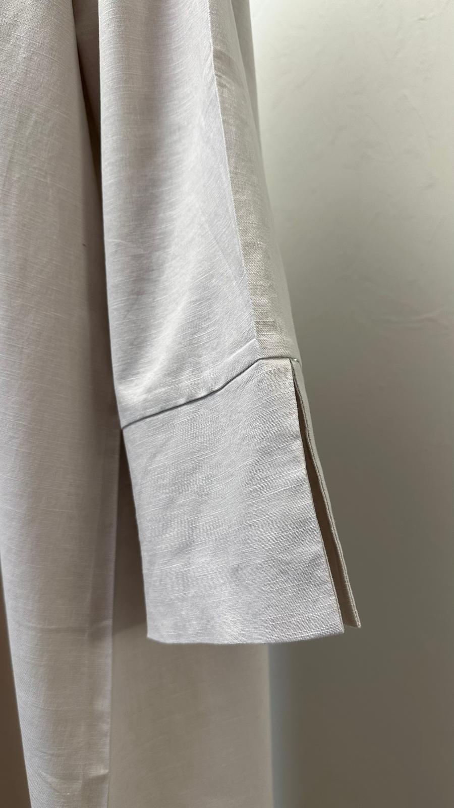 Firuz Linen Dress- Stone