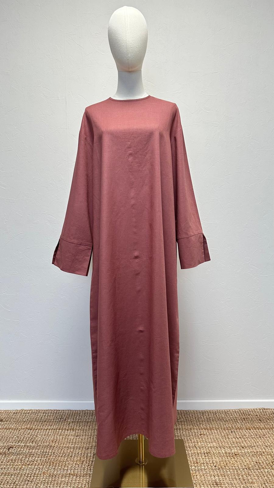 Firuz Linen Dress - Dusty Rose