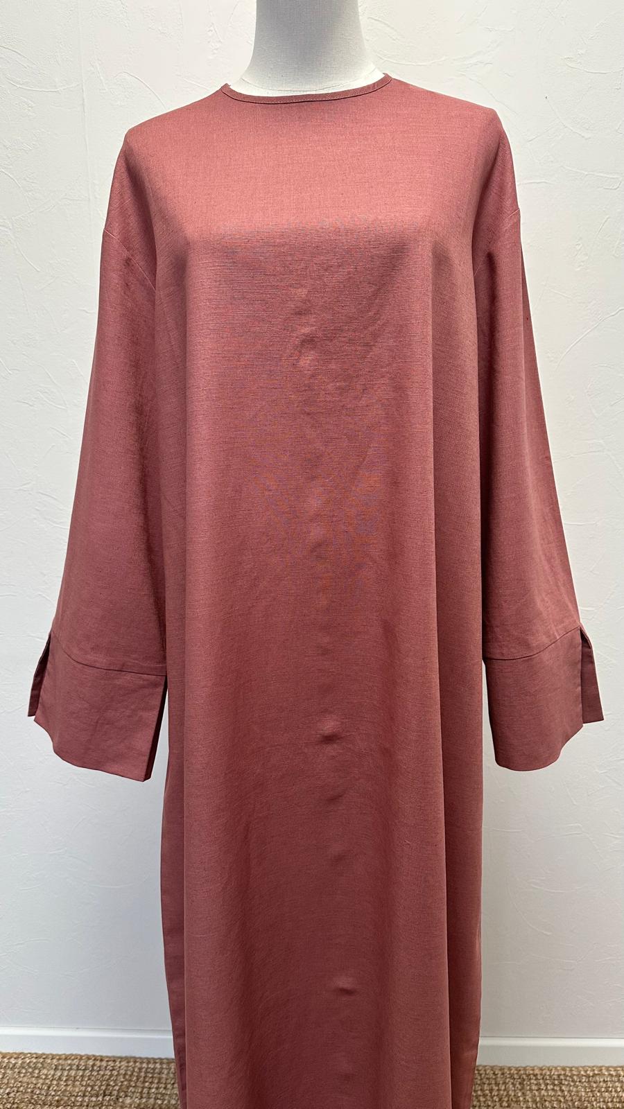 Firuz Linen Dress - Dusty Rose