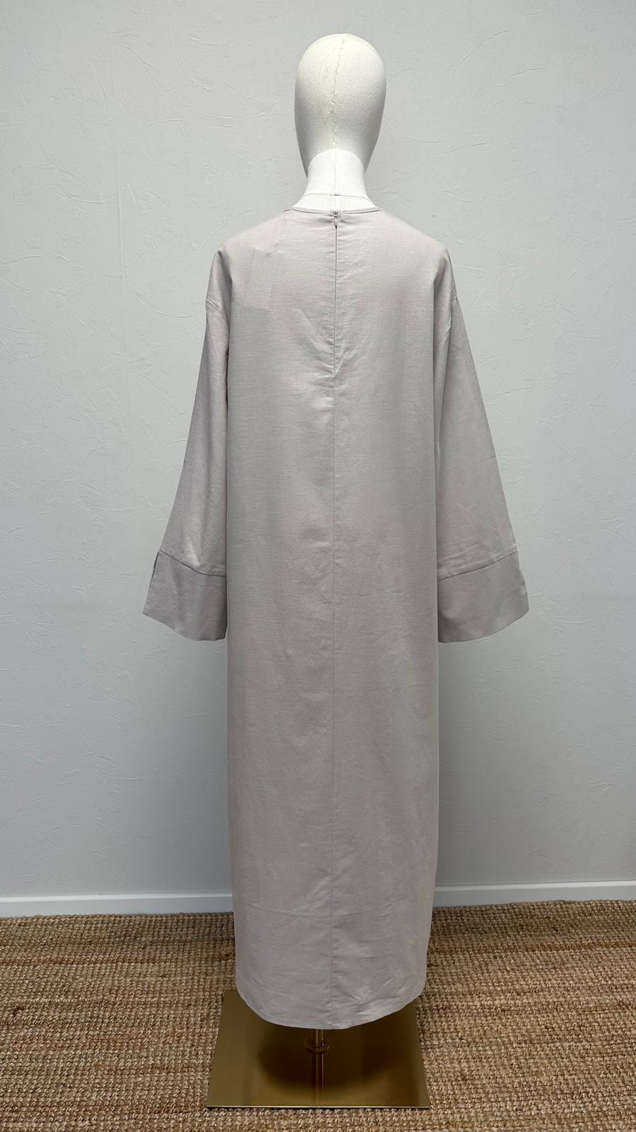 Firuz Linen Dress- Stone