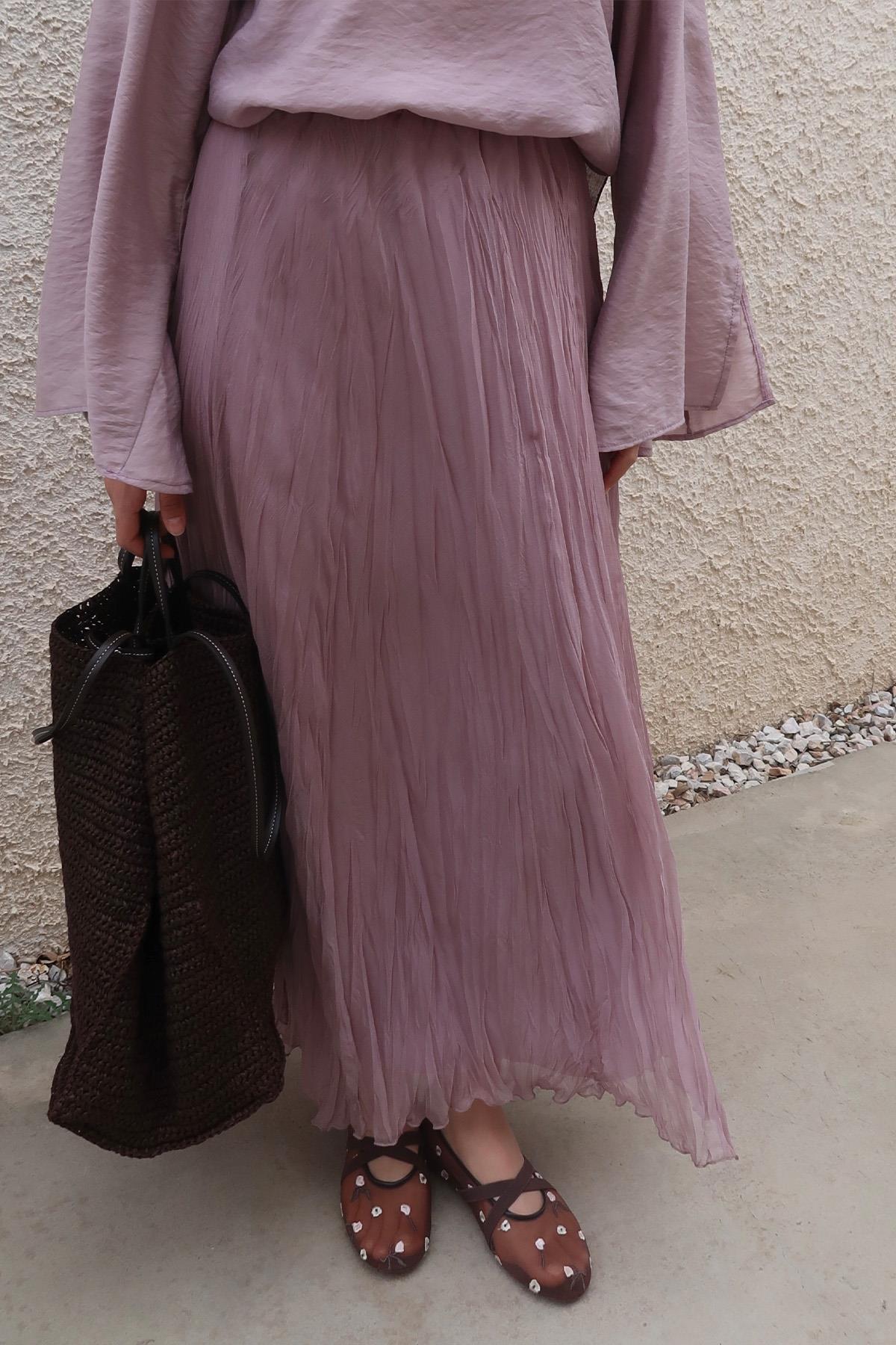Nelly Chiffon Skirt - Pastel Purple