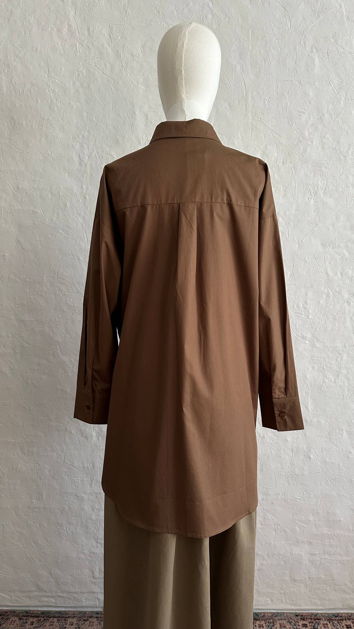 Nora Poplin Cotton Shirt – Brown