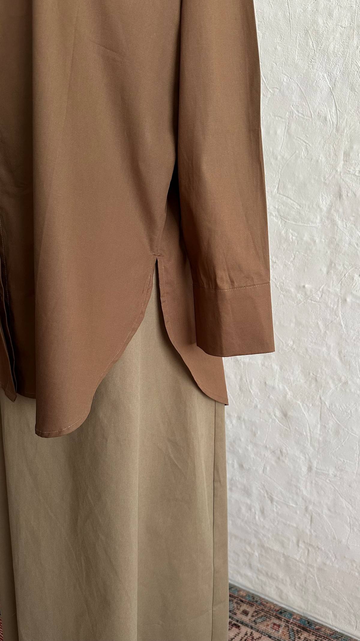 Nora Poplin Cotton Shirt – Brown