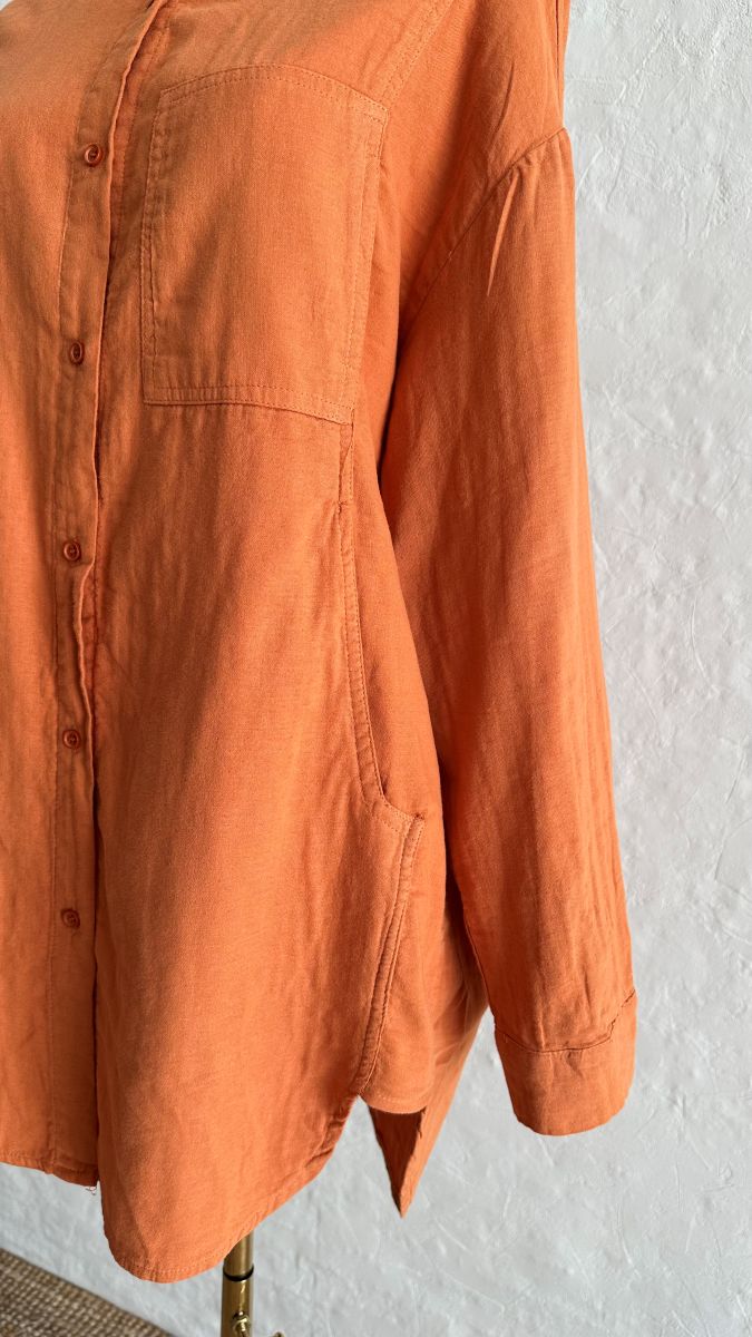 Cotton Shirt - Orange