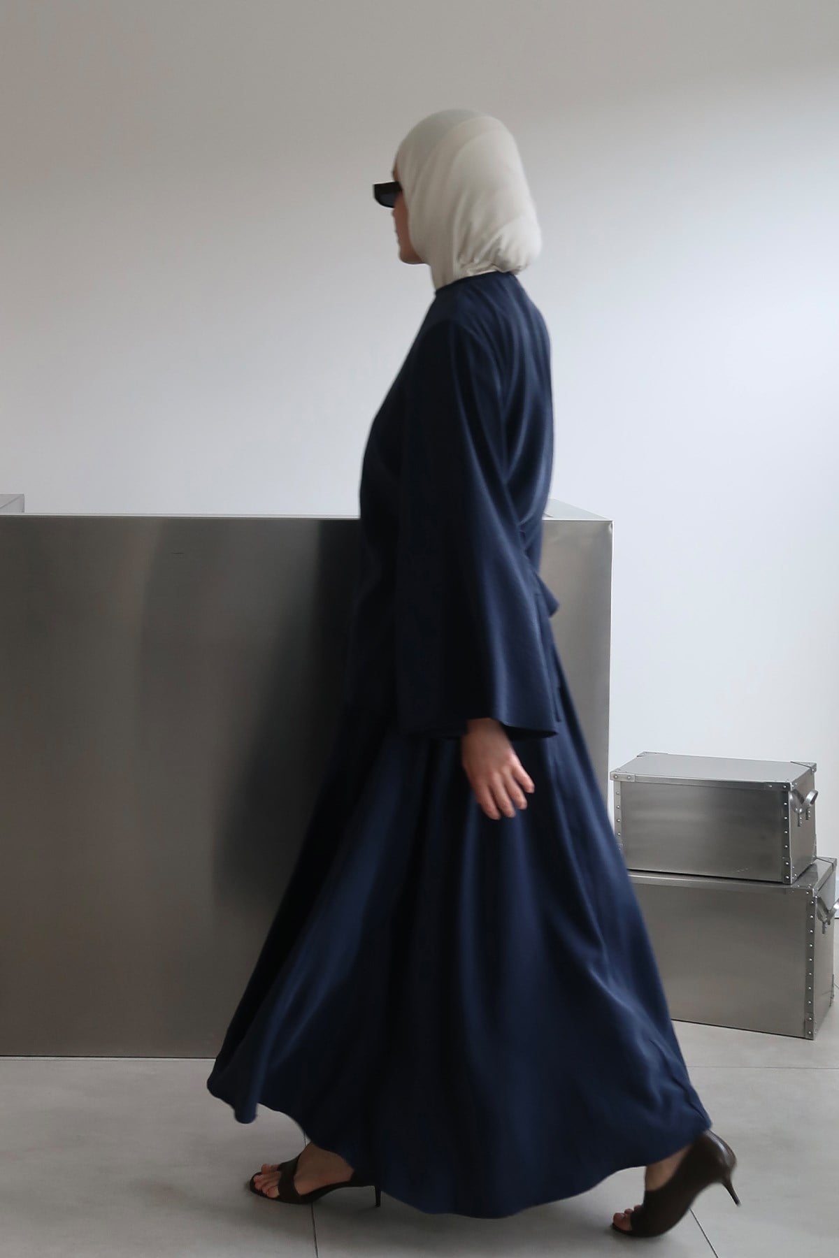 Serena 2-pieces Cupra Set - Navy Blue