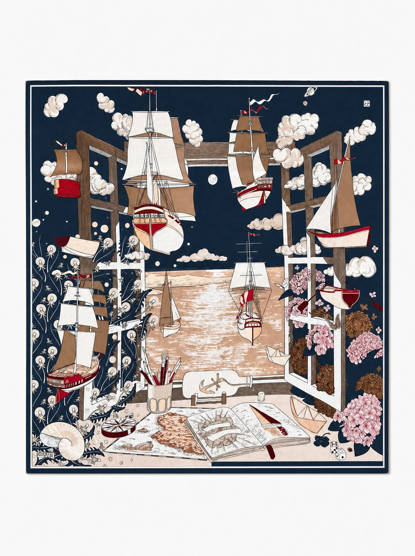 Bluemare Shawls-Deep Blue
