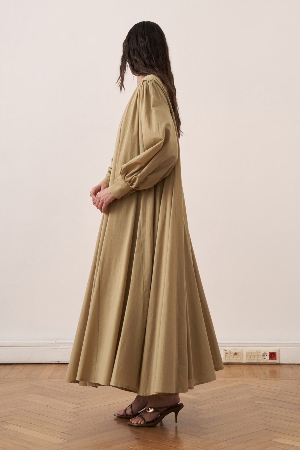 Solena Cotton Dress - Green
