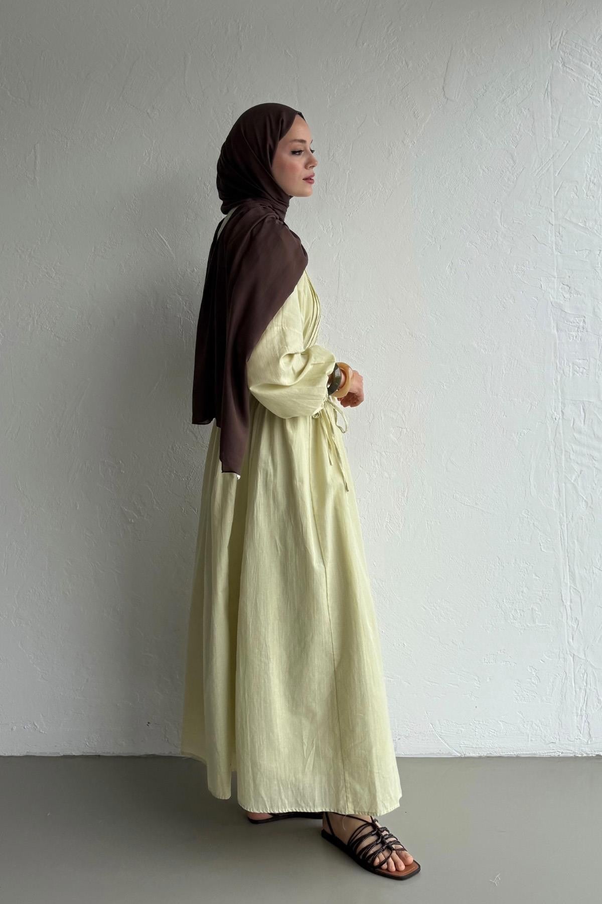 Vena Cotton Dress - Linden Green
