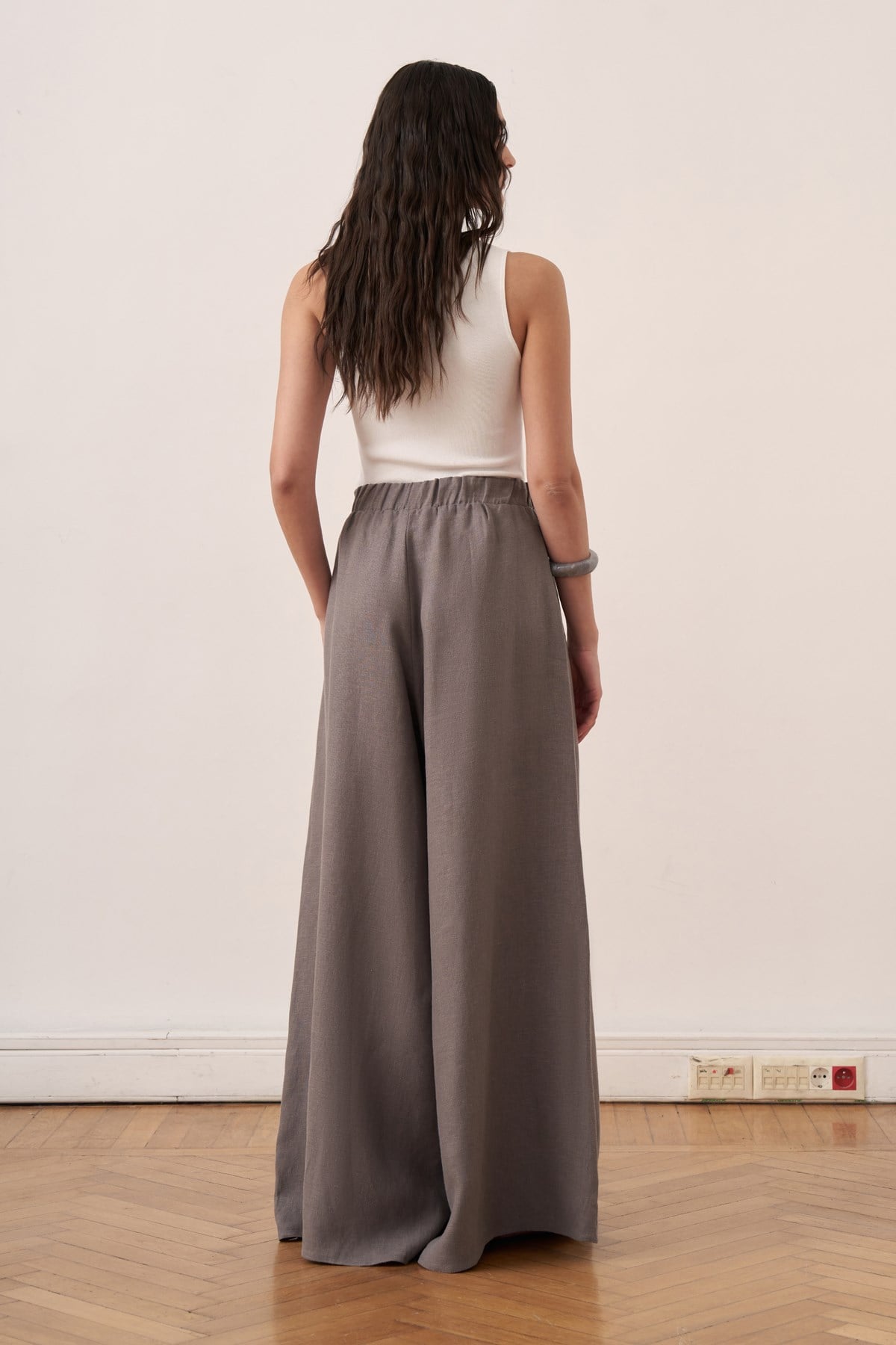 Virella Linen Pants - Anthracite