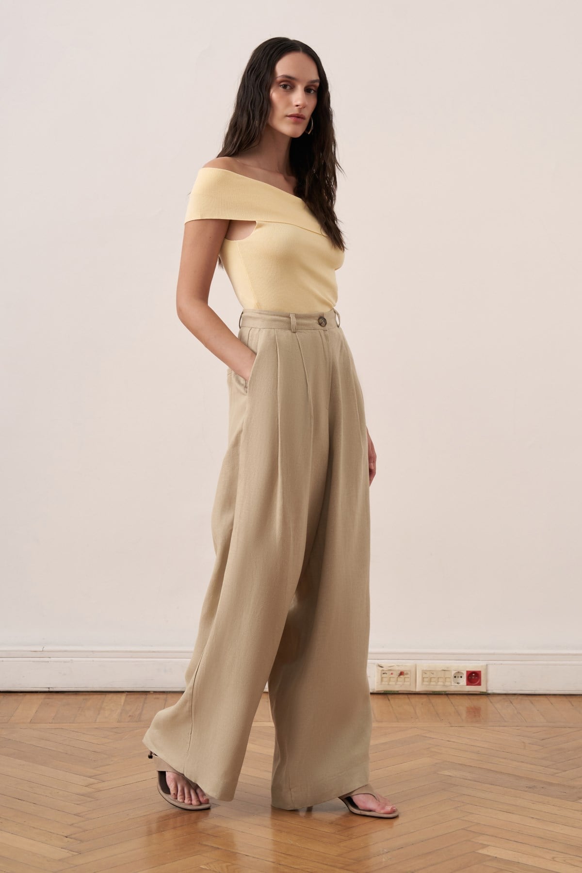 Fendy Linen Pants - Sage Green