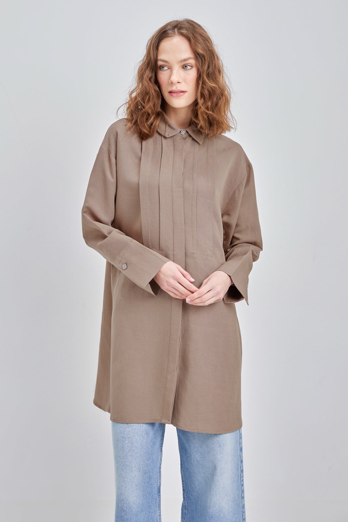Linen Long Shirt - Vizon