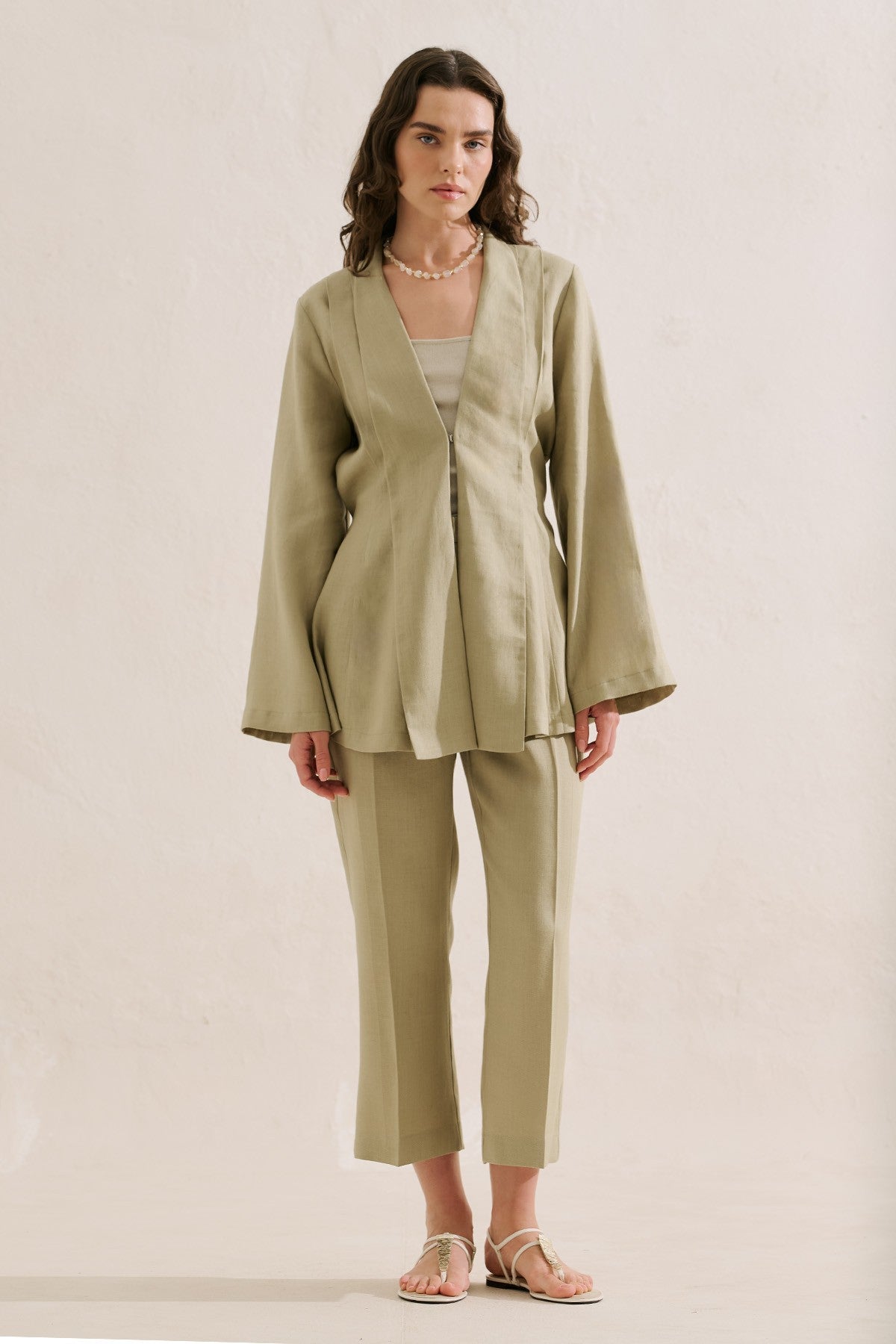 Capri Linen Kimono Jacket