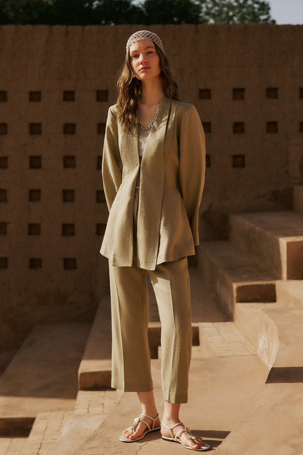Capri Classic Linen Trousers