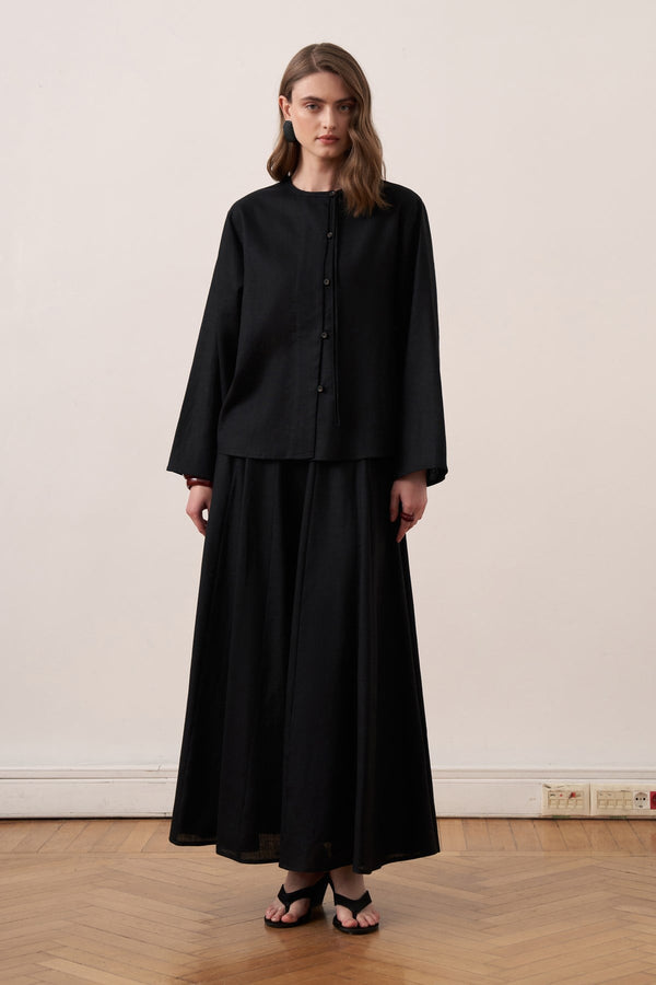 Noor Linen Shirt - Black