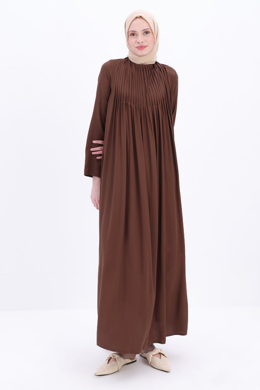 Maria Long Dress - Brown