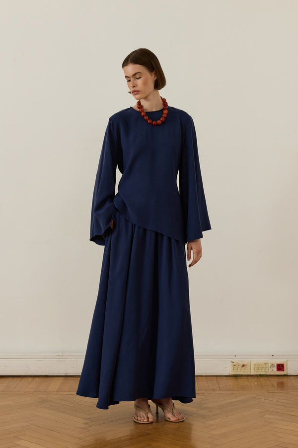 Serena 2-pieces Cupra Set - Navy Blue