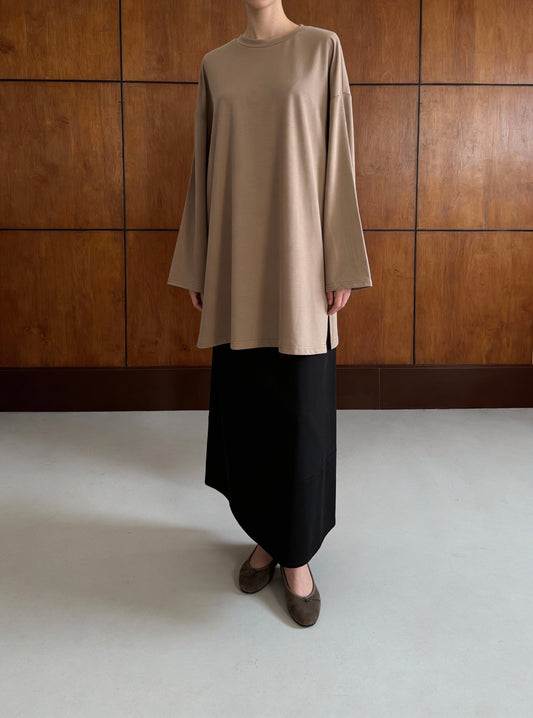 Comfy Oversized T-Shirt - Beige