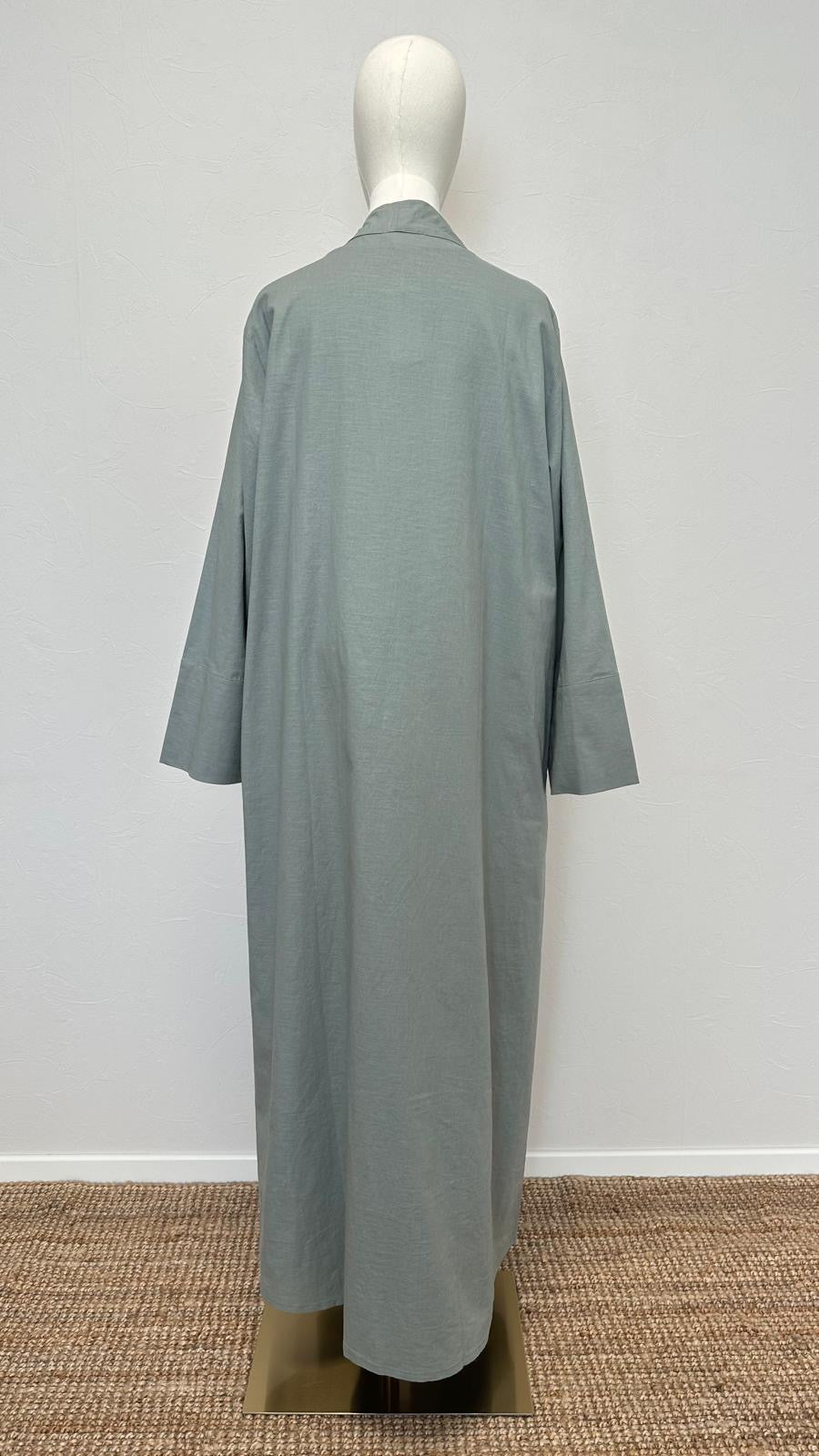 Rumi 2-piece Linen Abaya Set - Sage Green